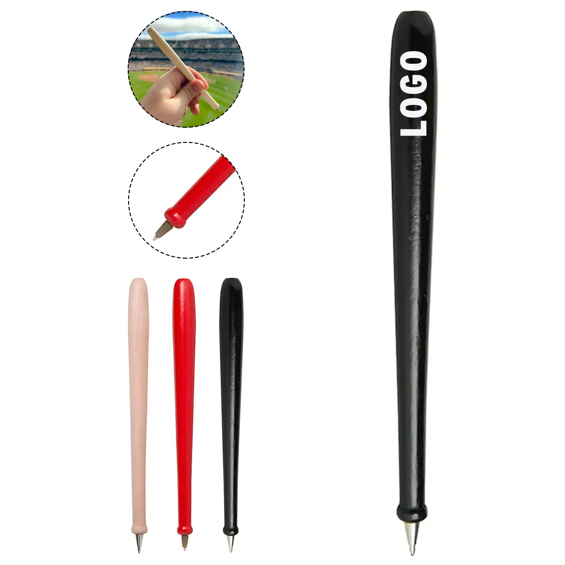 Custom Wooden Baseball Bat Ballpoint Pen Giveaway 2