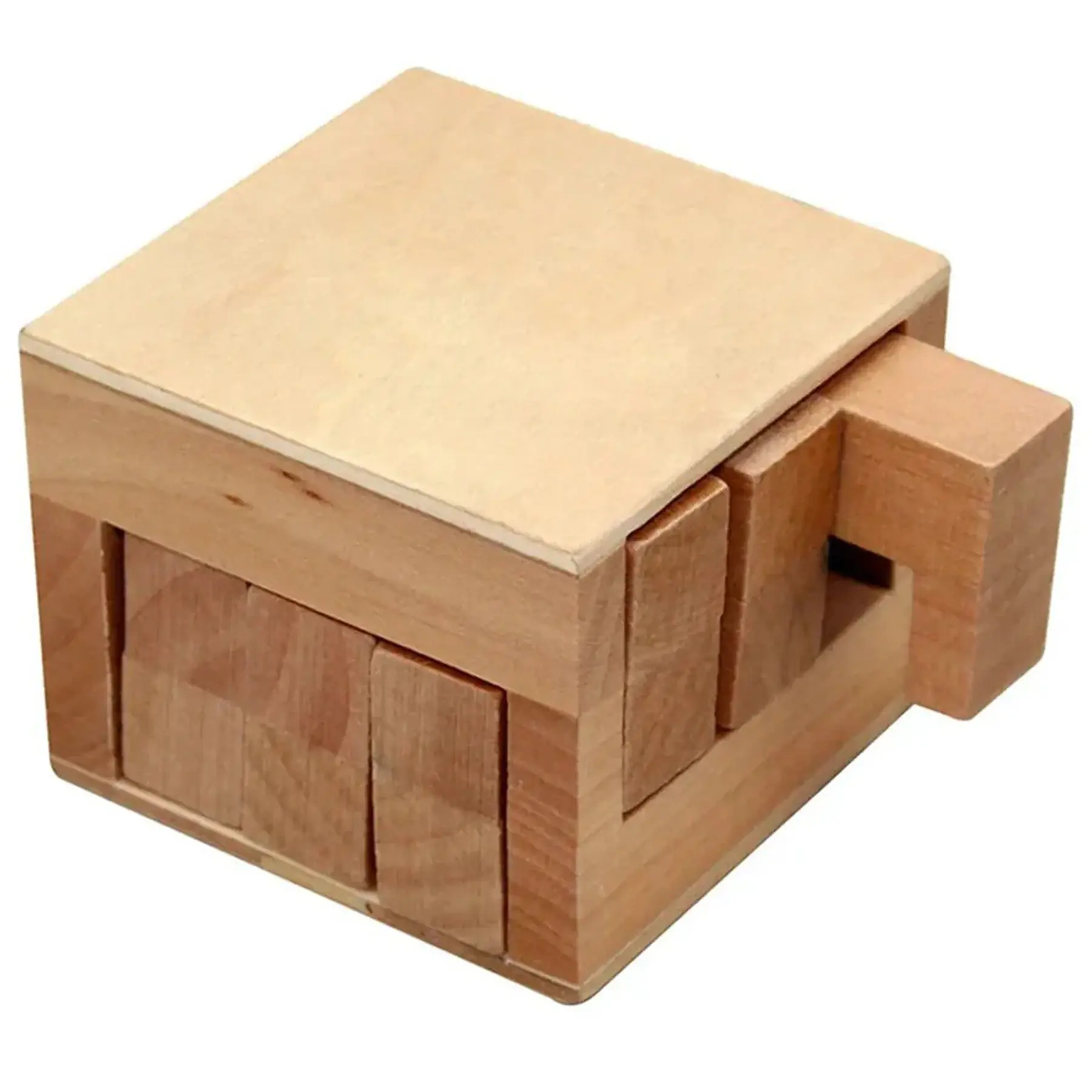 Wood Puzzle Sliding Block Custom Logo Gift for Office Desk