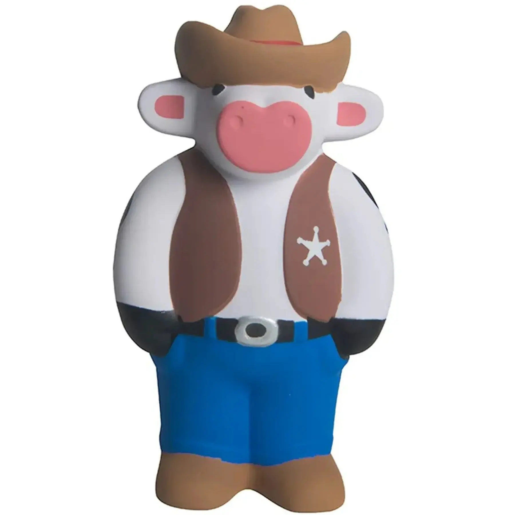 Customizable Cowboy Cow Squeeze Toy for Promotions