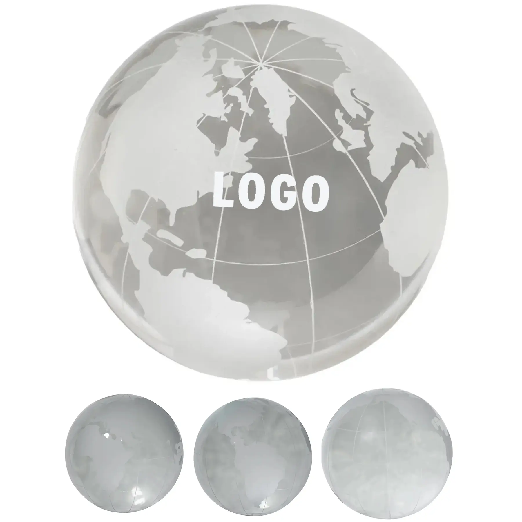 Customizable Resin Globe Paperweight for Office Branding Gift 2