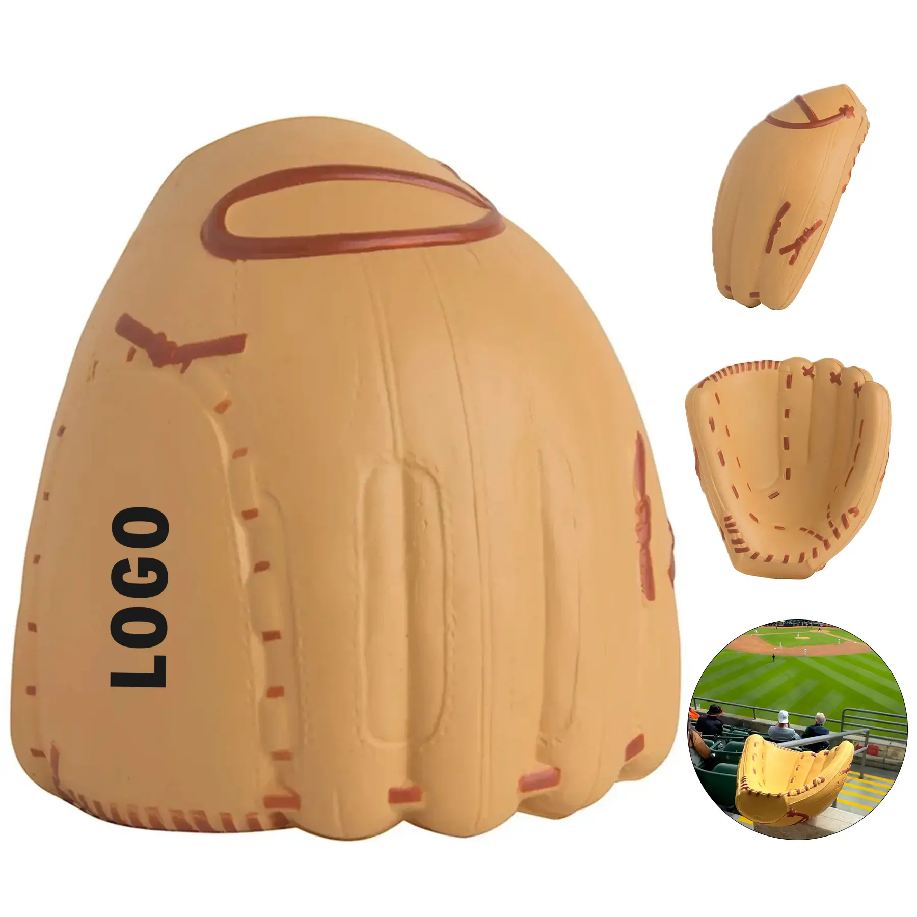 Customizable Soft Foam Baseball Mitt Stress Ball 2