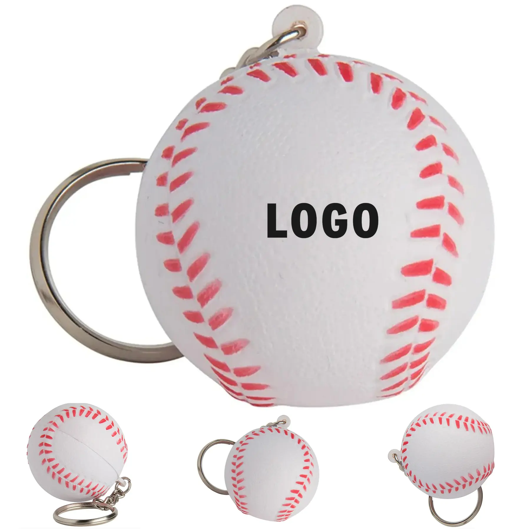 Custom Baseball Keychain Squeeze Toy for Team Fans 2