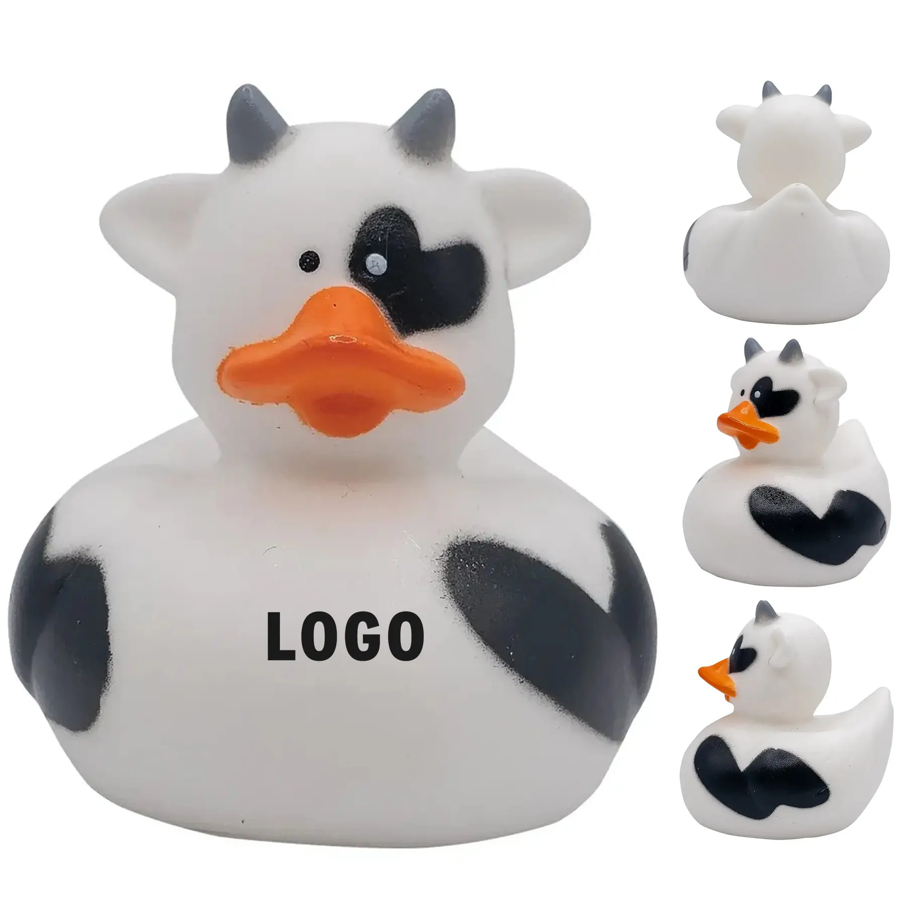 Personalized Cow Shape Rubber Duck Promotional Novelty 2