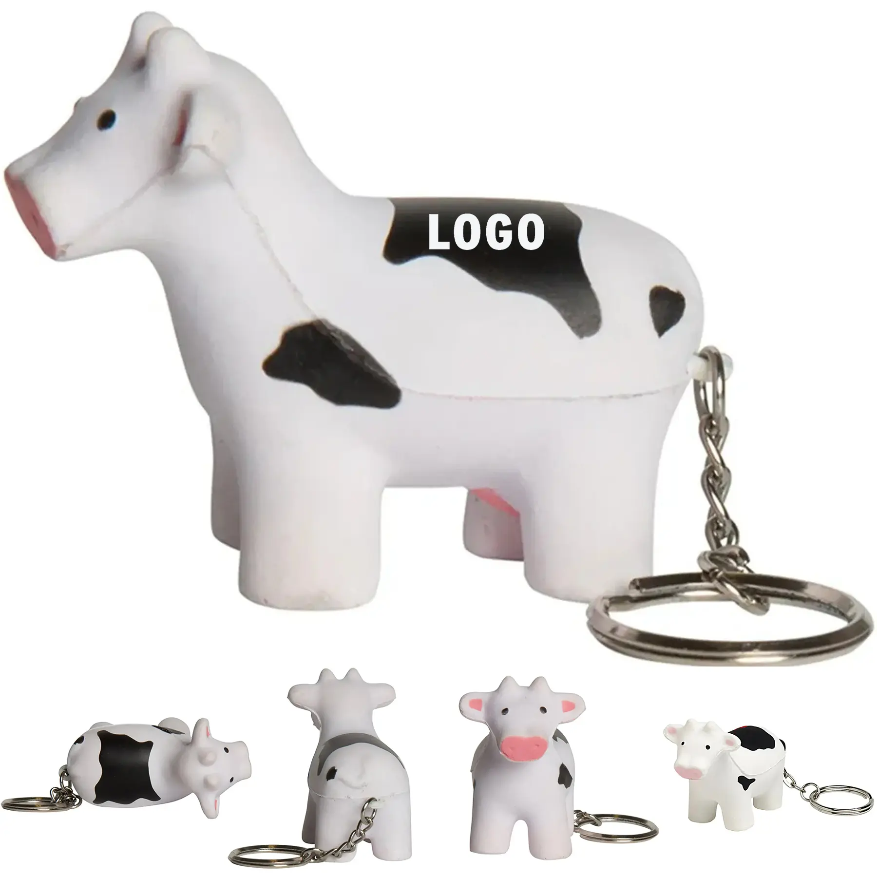 Custom Cow Stress Relief Keychain 2