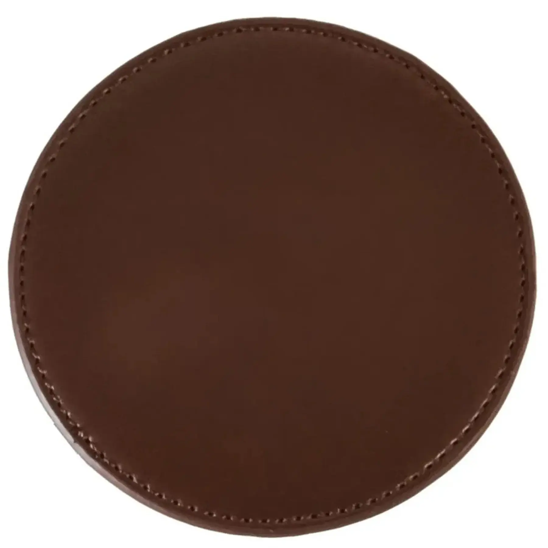Elegant Faux Leather Disc Coasters 4 Pack