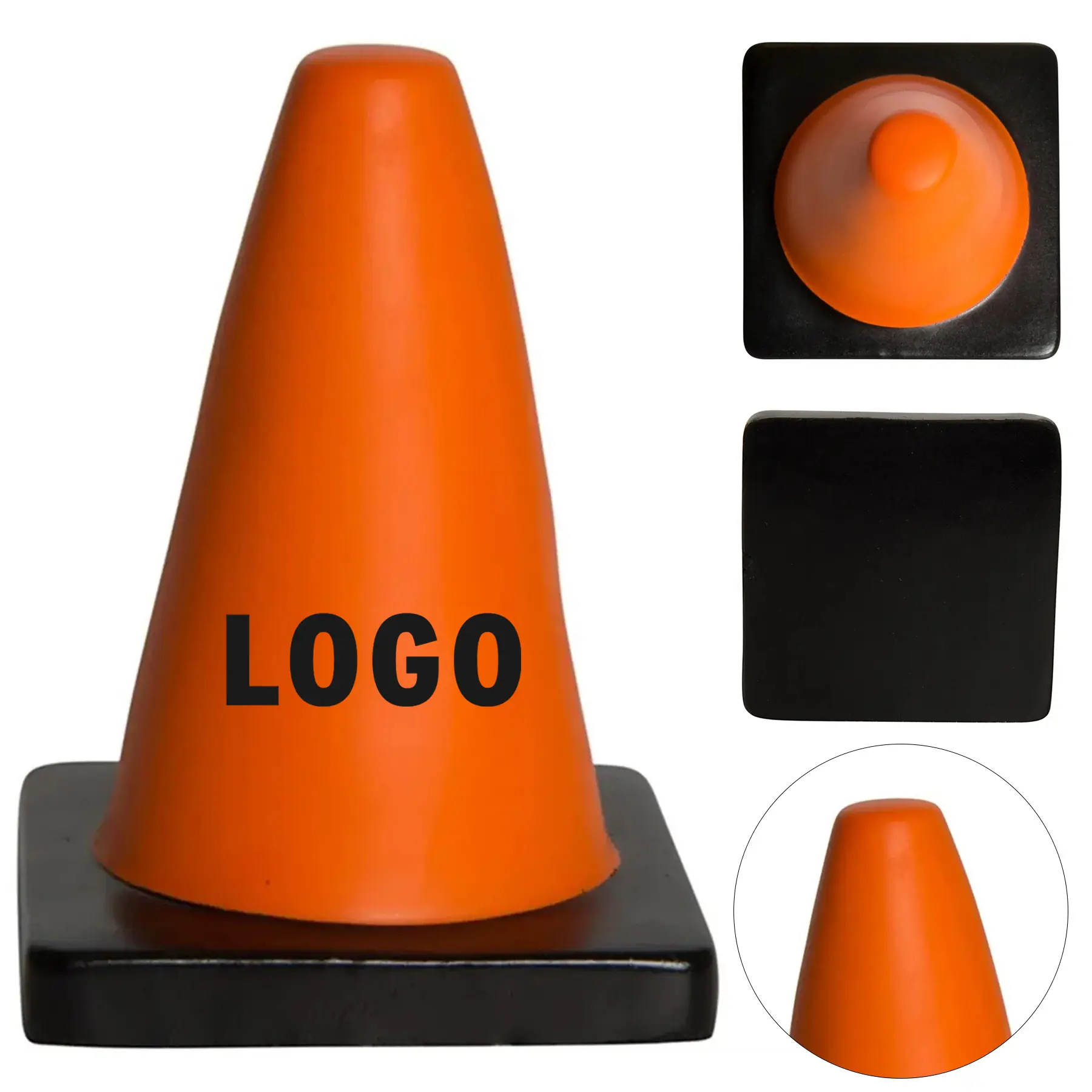 Orange Traffic Cone Stress Relief Squeeze Toy 2