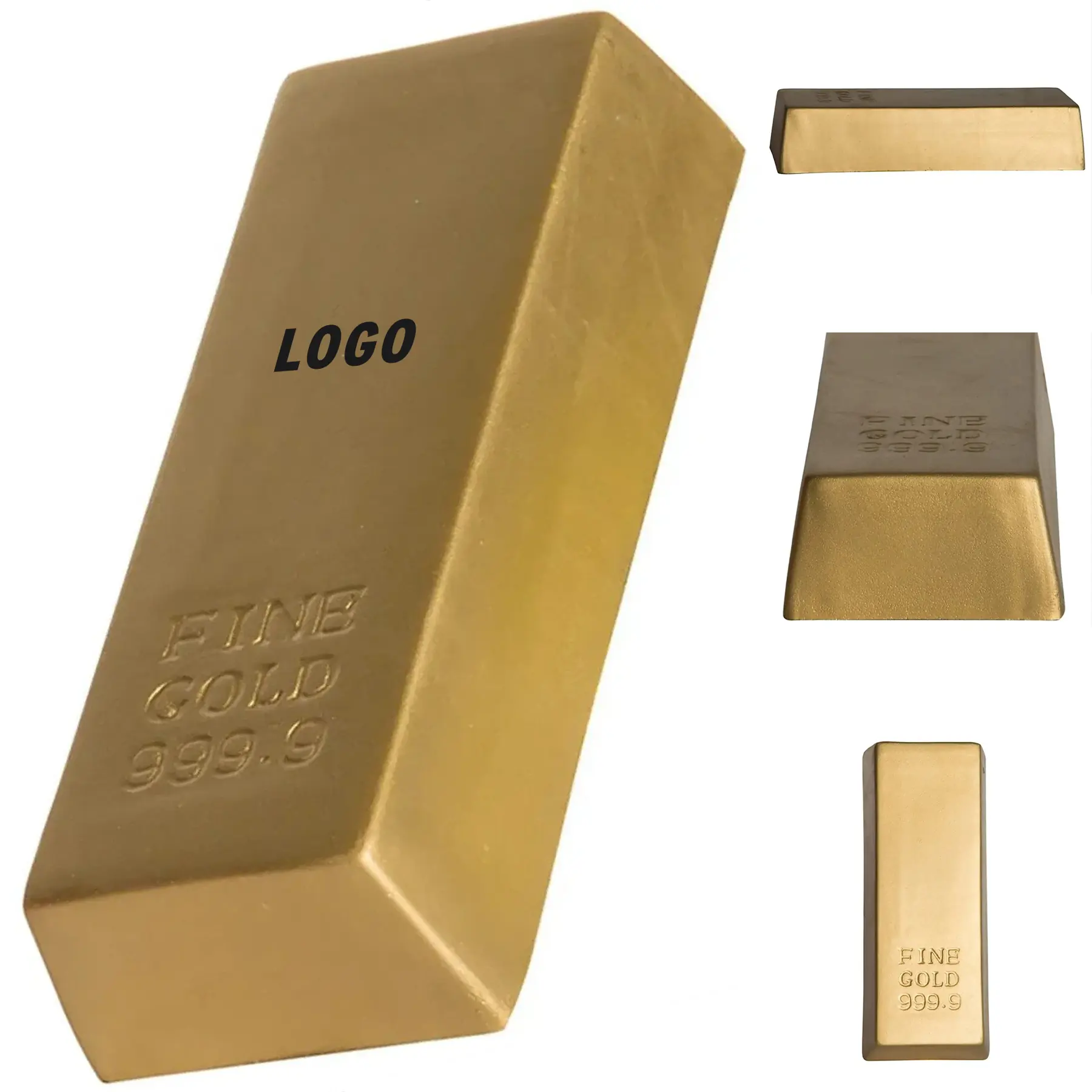 Gold Bar Stress Relief Squeeze Toy Custom Promotional Gift 2