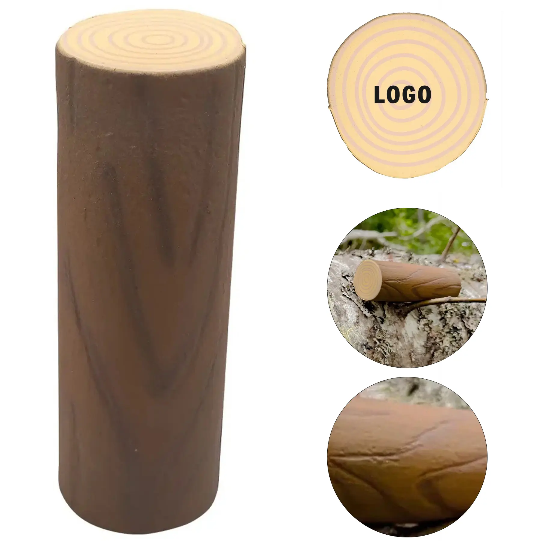 Nature Inspired Stress Ball in Wood Log Design 2