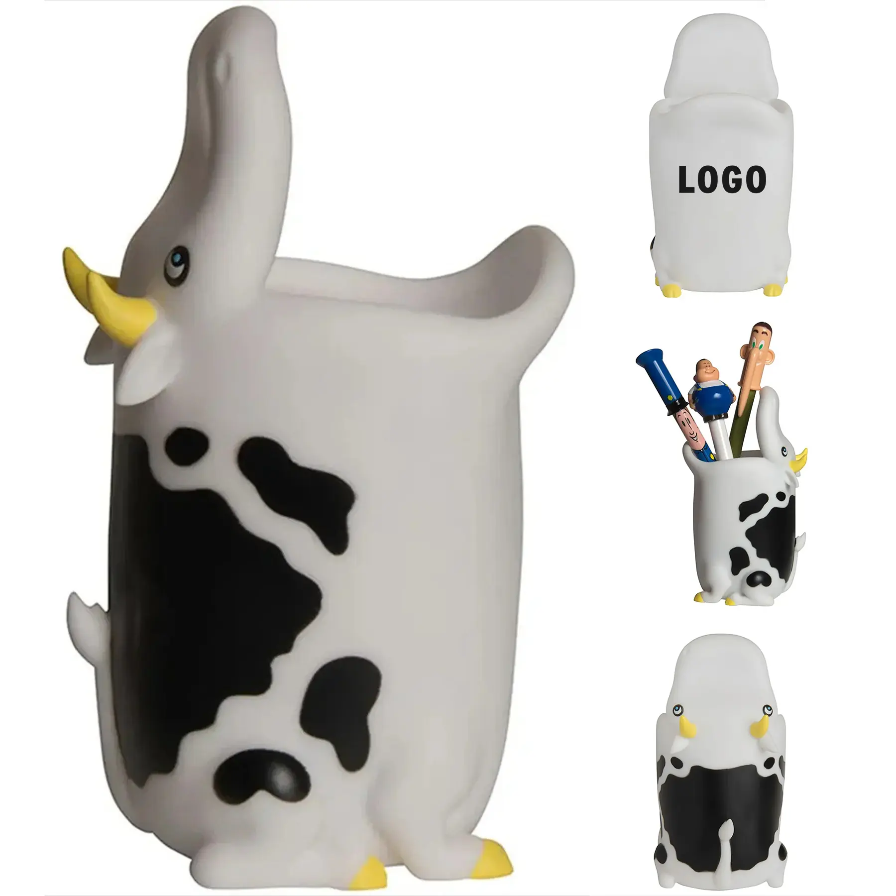 Custom Plastic Cow Pencil Cup 2