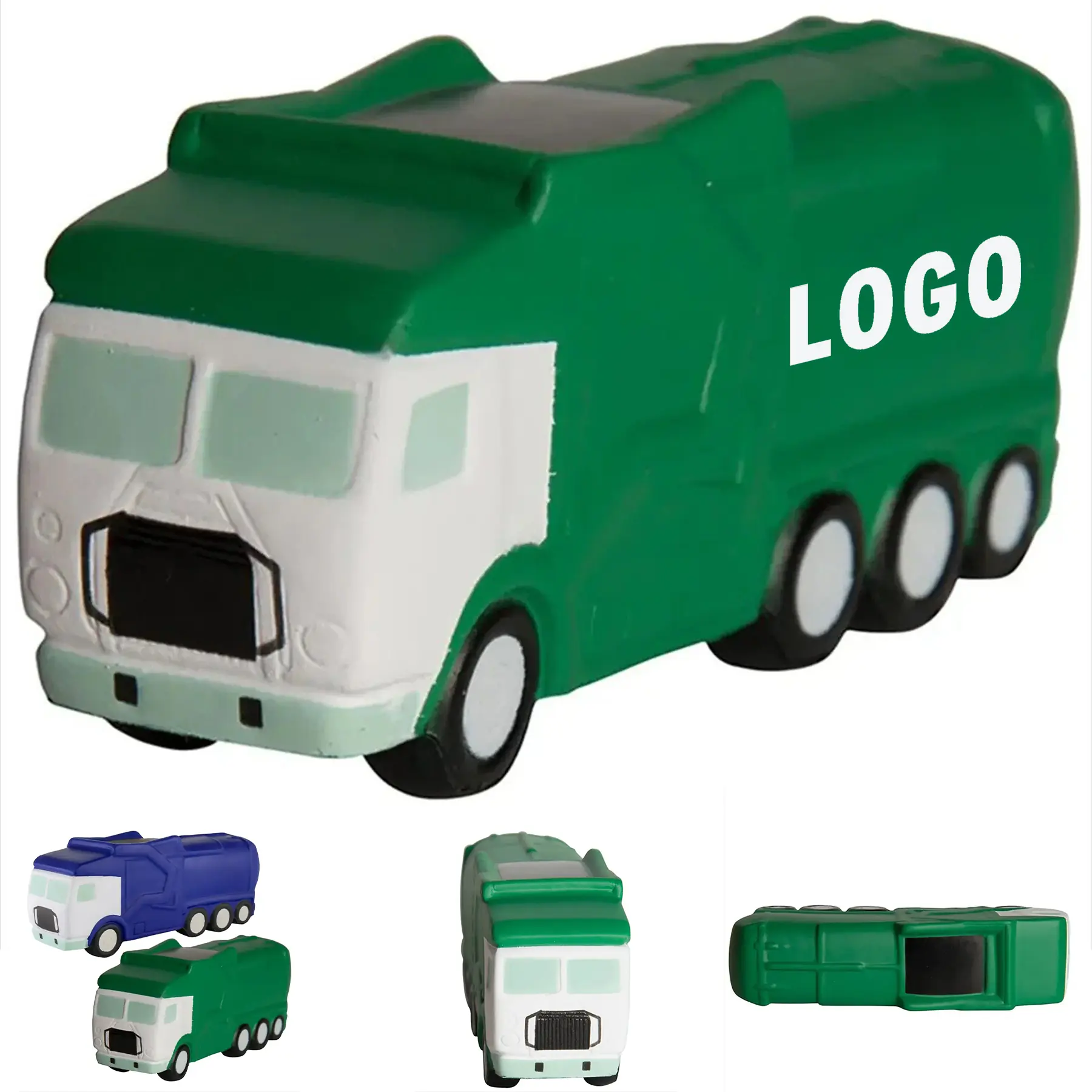 Personalized Garbage Truck Stress Relief Squeeze Toy Custom Logo Promotional Item 2