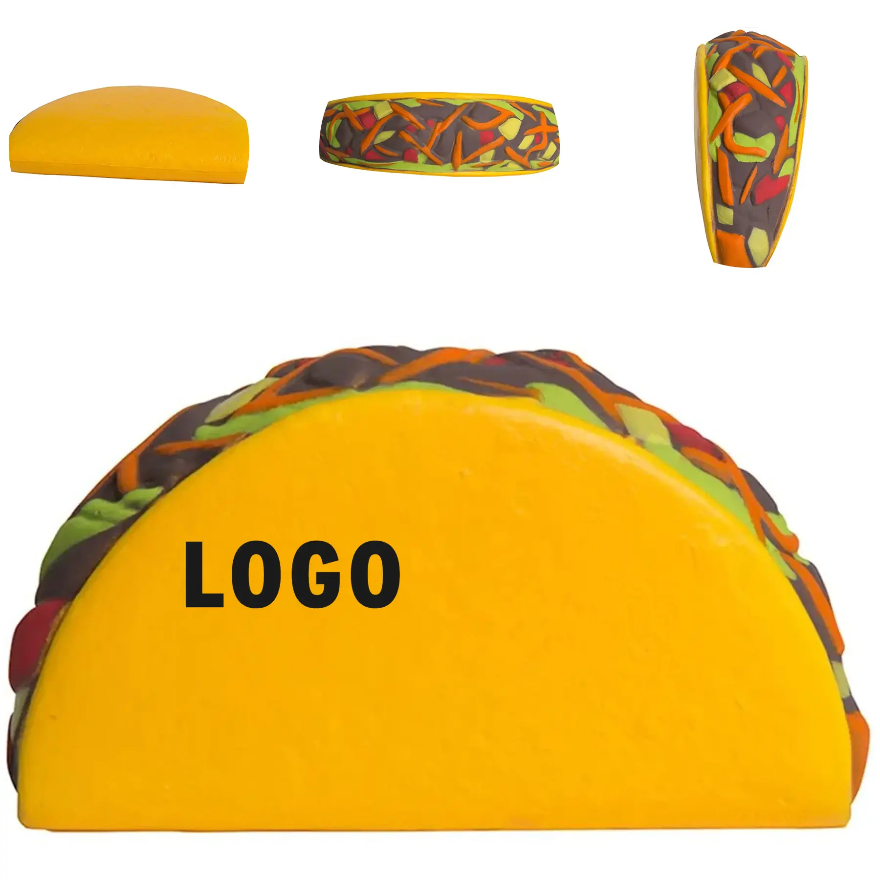 Custom Printed Taco Shaped Stress Squeeze Toy 2