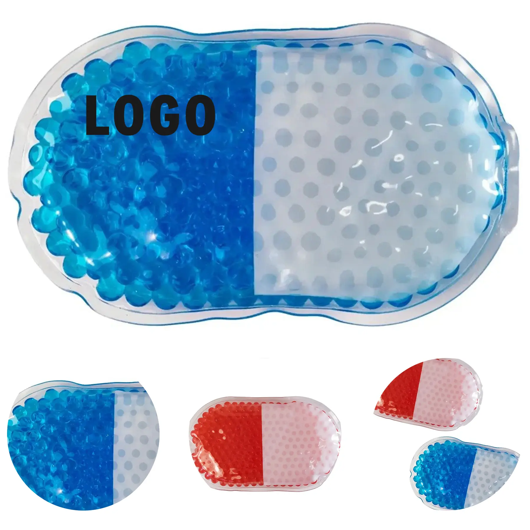 Pill Shaped Gel Bead Hot Cold Pack 2