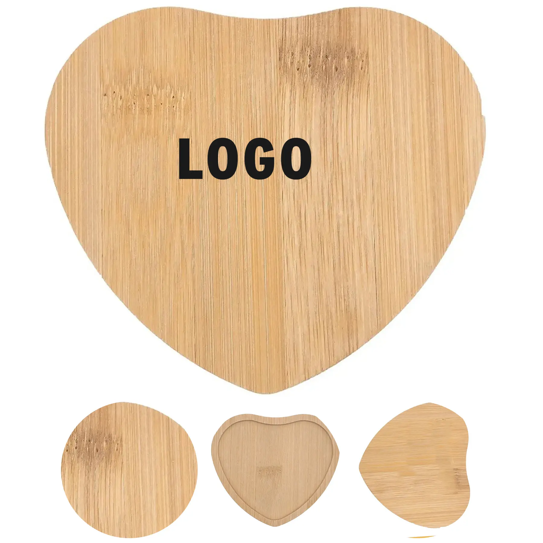 Custom Heart Wood Coaster 2