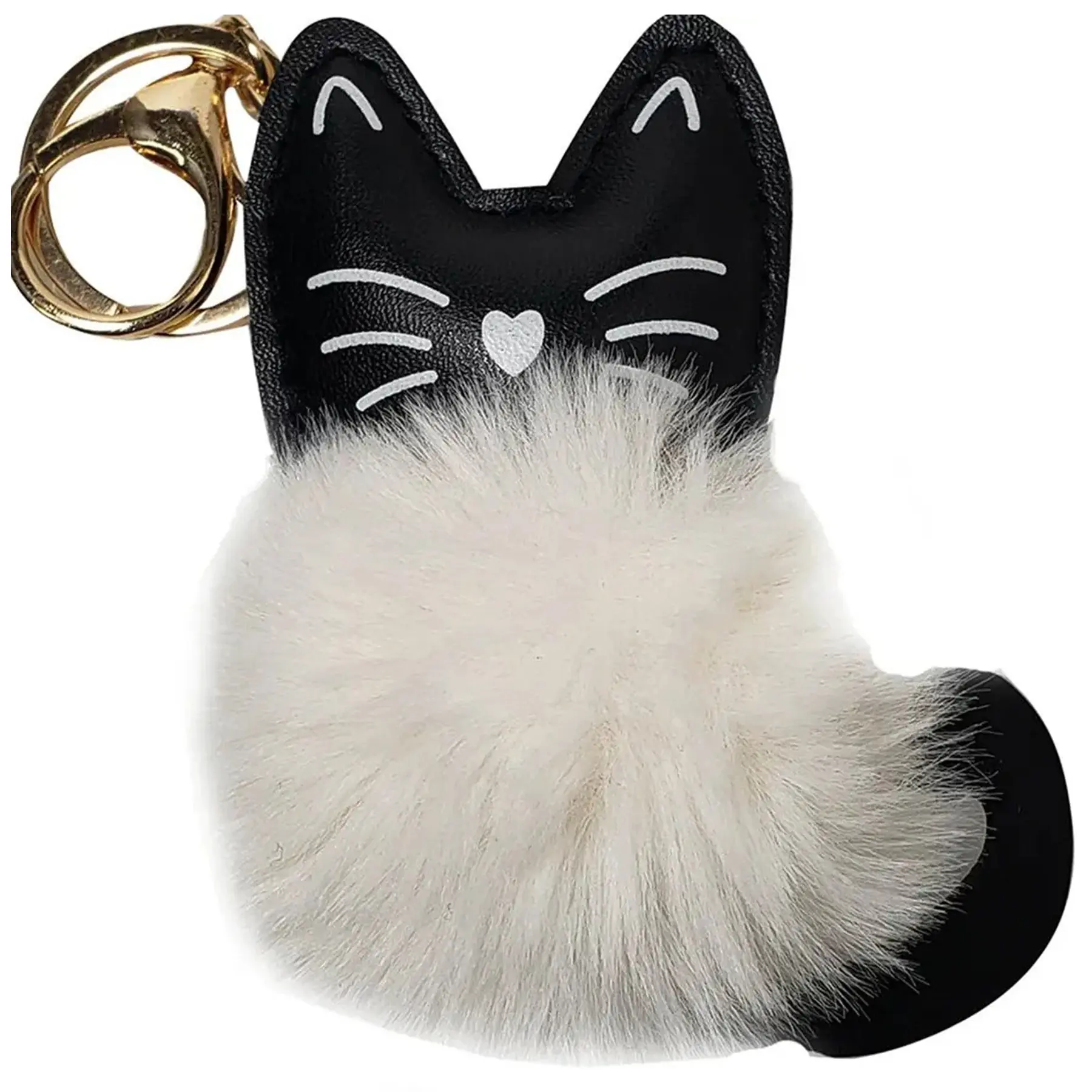 Adorable Furry Cat Keychain Charm for Bags and Backpacks