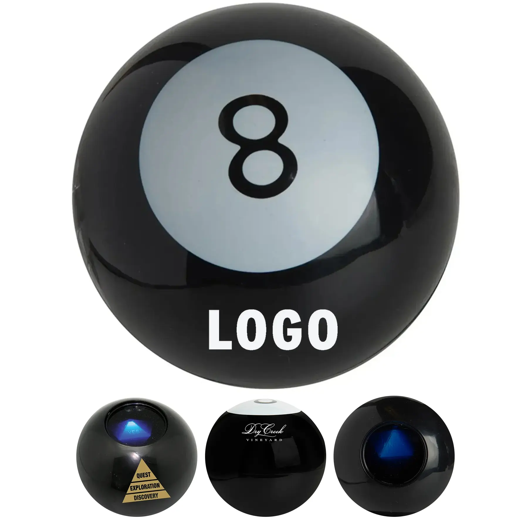 Classic 8 Ball Desktop Fortune Teller Toy with Custom Logo 2