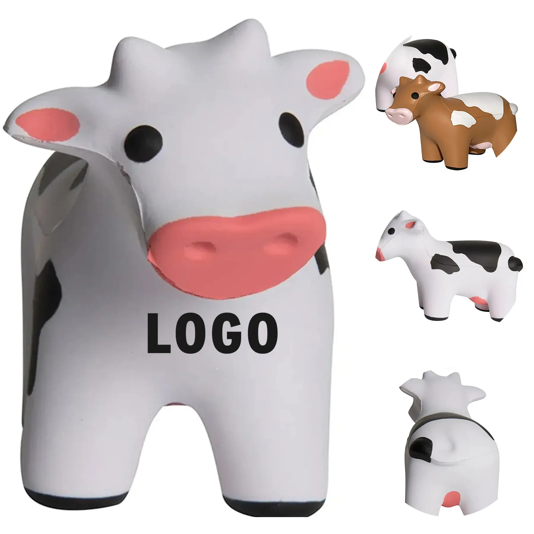 Custom Logo Stress Relief Cow Toy 2