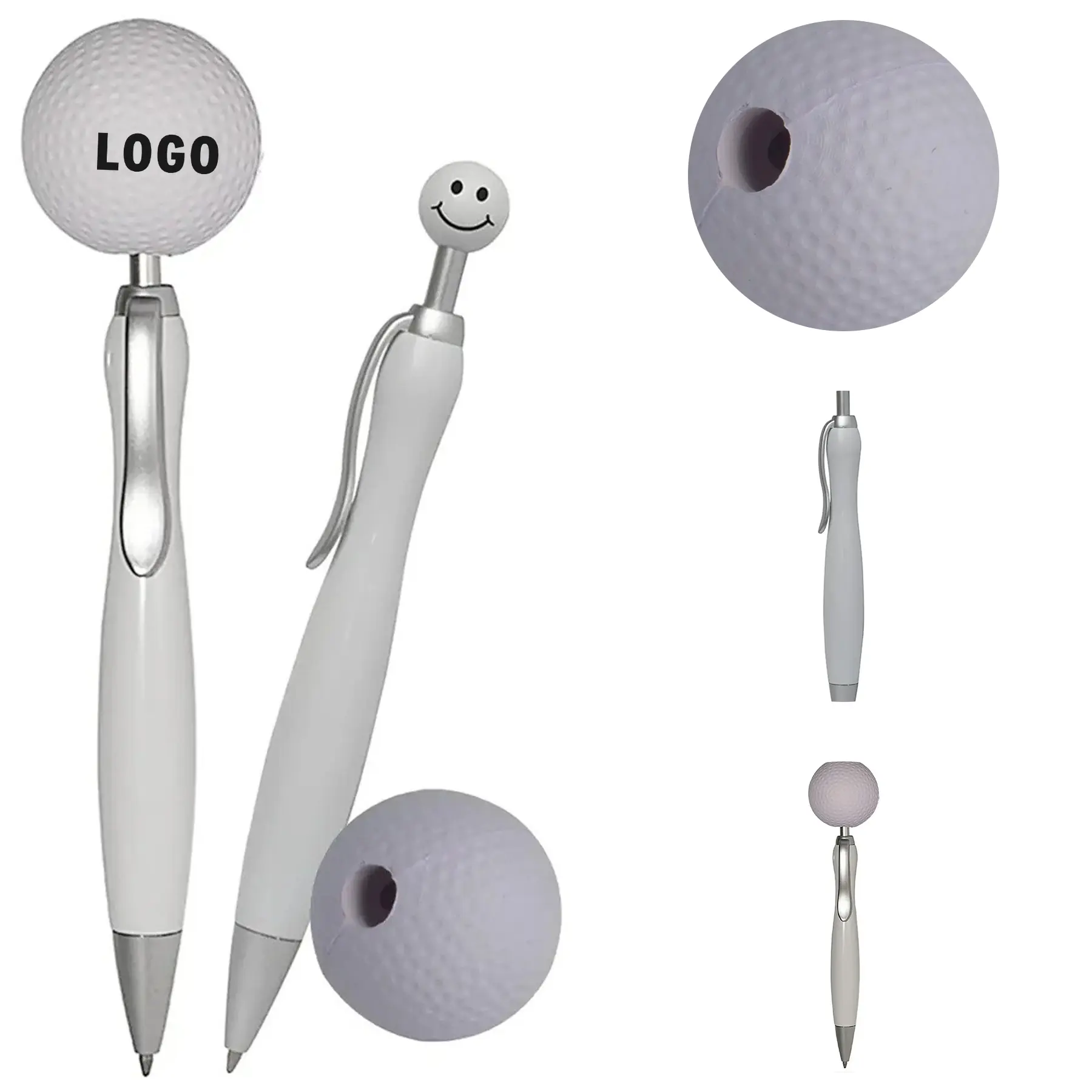 Custom Golf Ball Stress Relief Click Pen 2