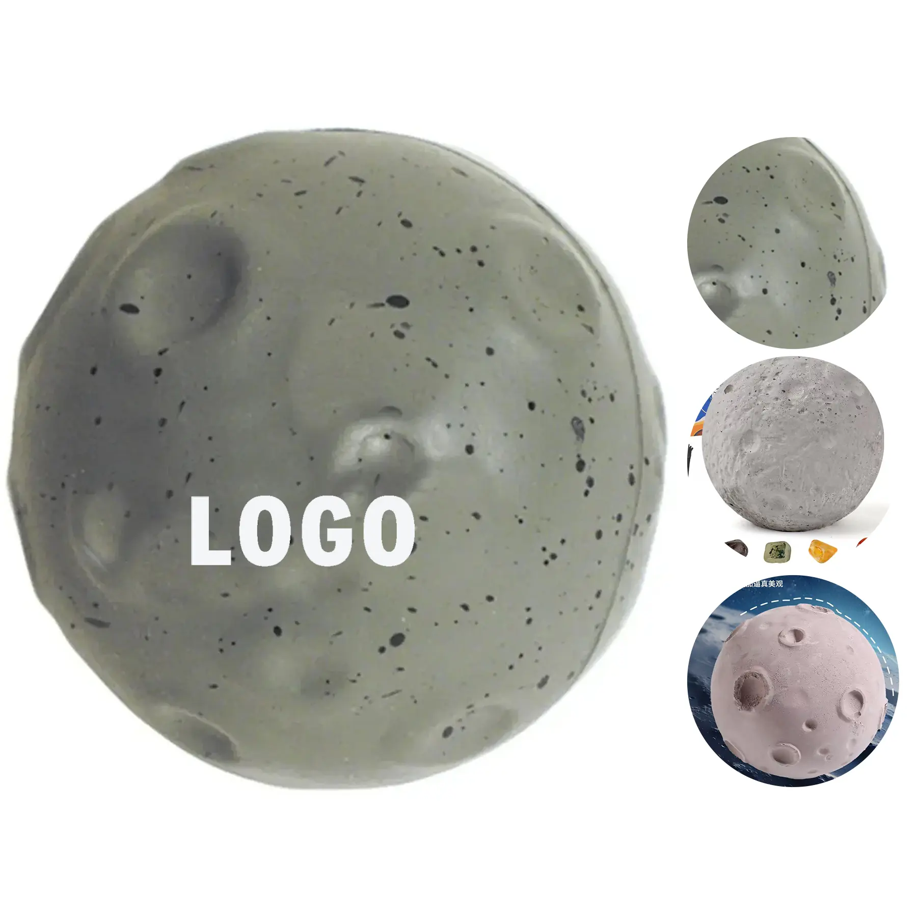Custom Moon Shape Stress Ball Promotional Giveaway 2
