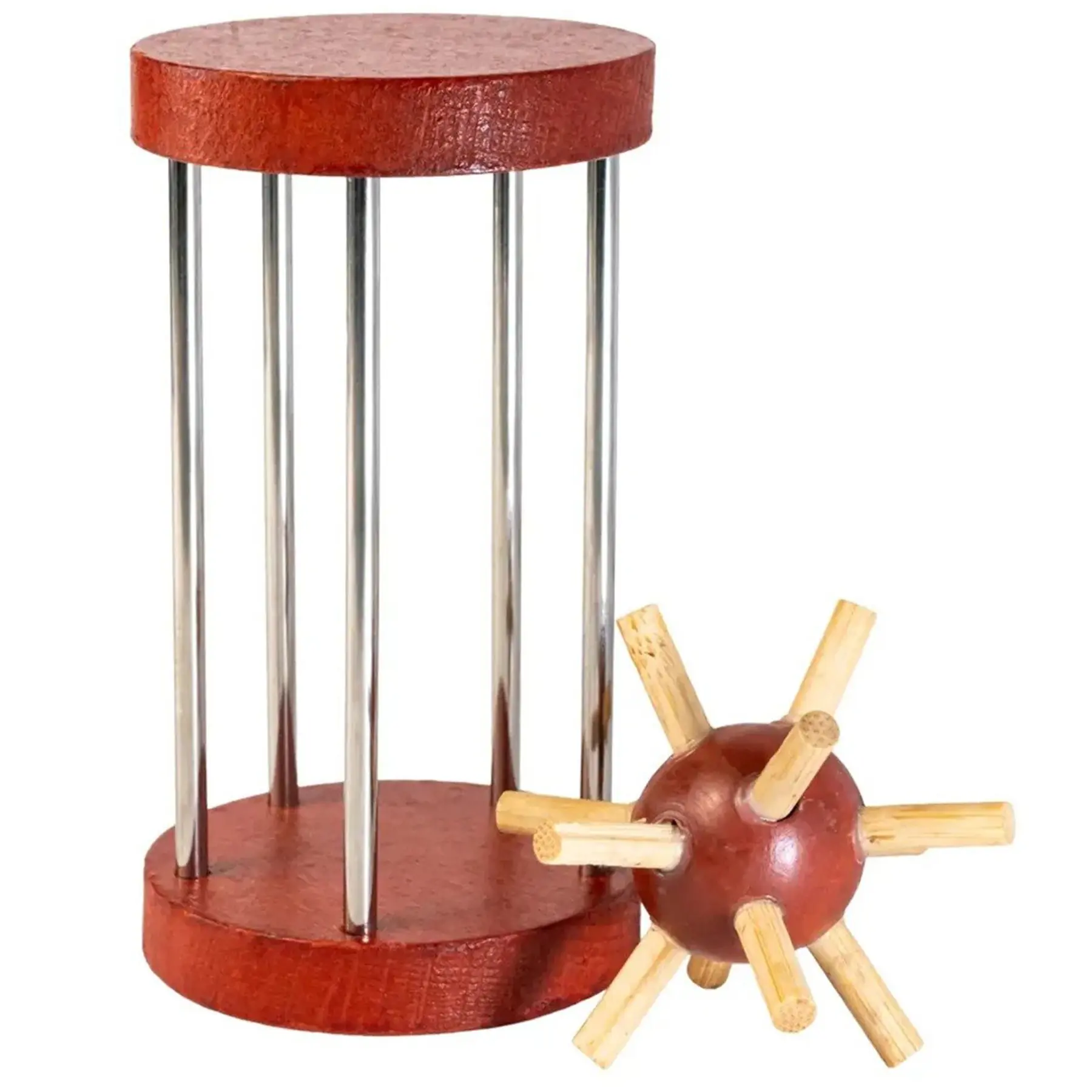 Compact Wooden Escape Cage Brain Teaser