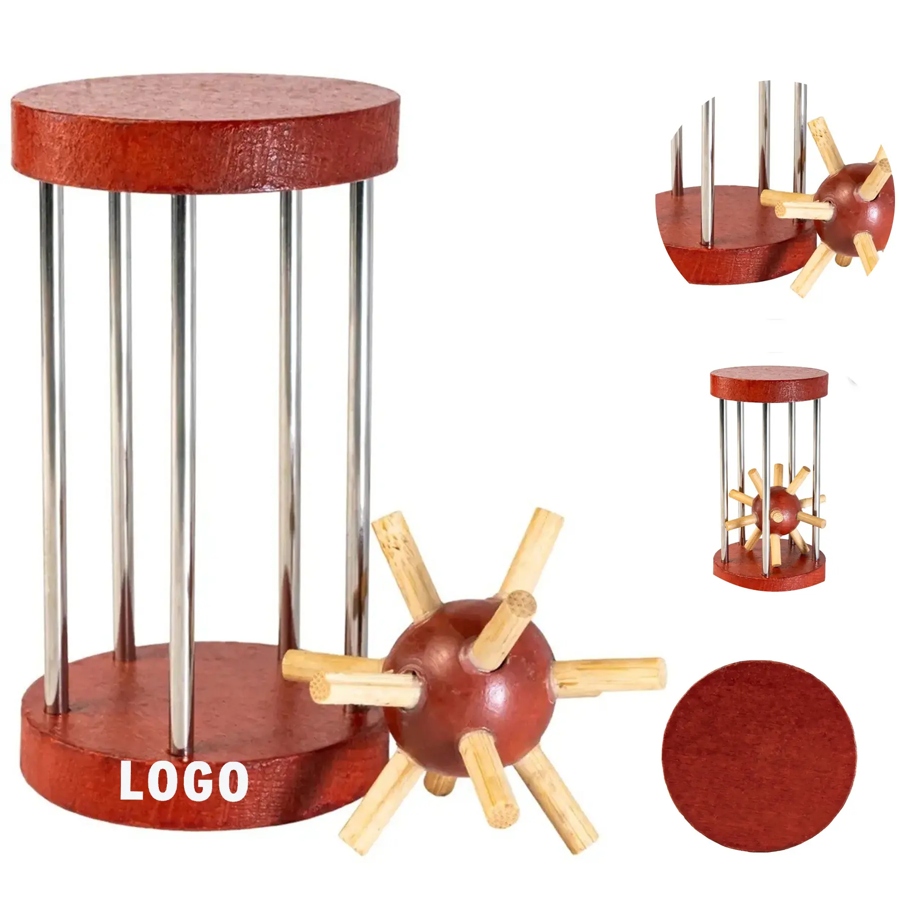 Compact Wooden Escape Cage Brain Teaser 2