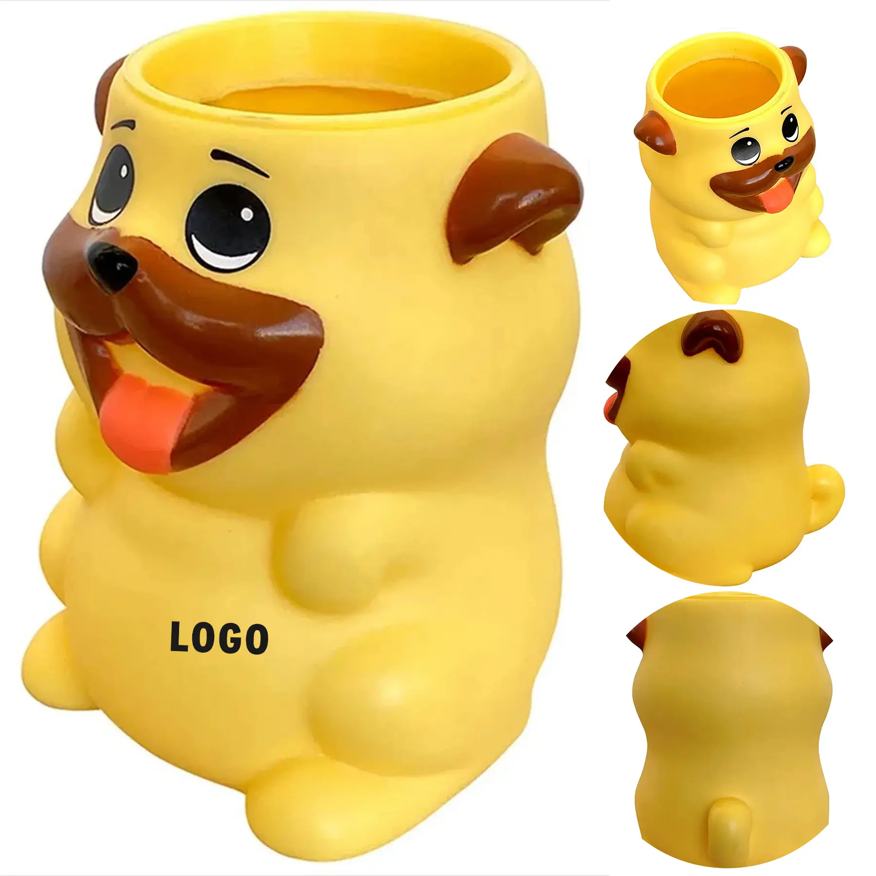 Pug Shaped Pen Stand Desk Organizer 2