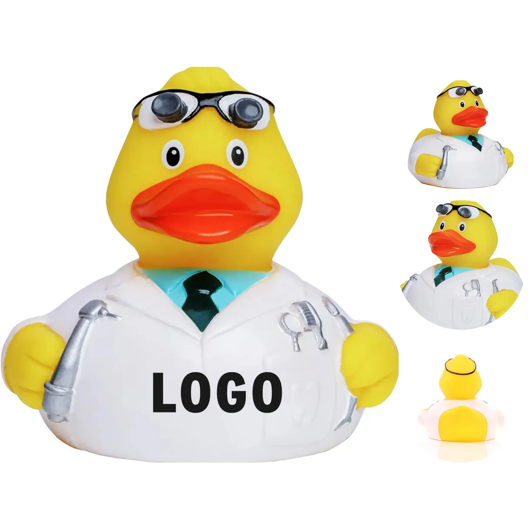 Custom Smiling Dentist Duck Promotional Rubber Duck 2