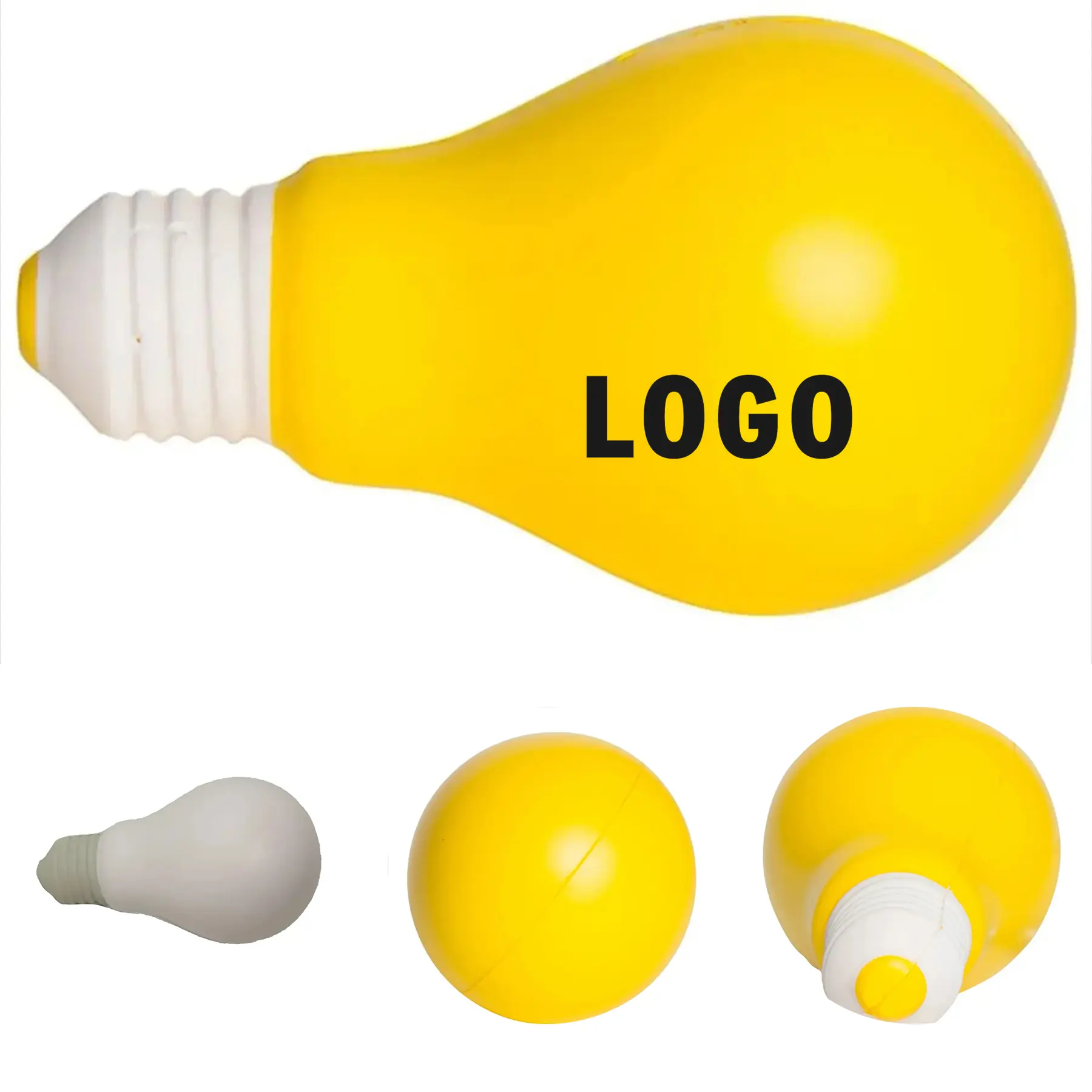 Custom Imprint Light Bulb Stress Ball for Business Promotions 2
