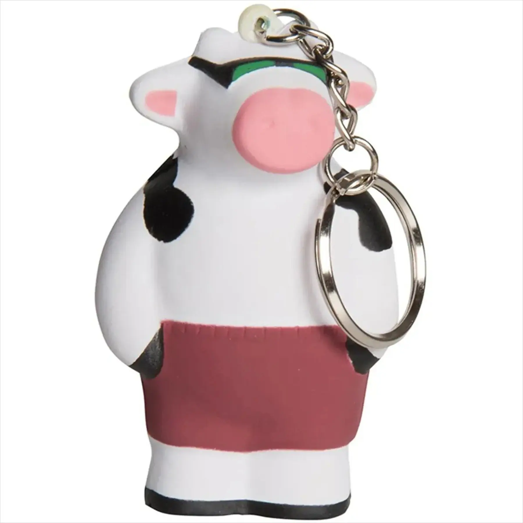 Cow Beach Themed Stress Ball Keychain
