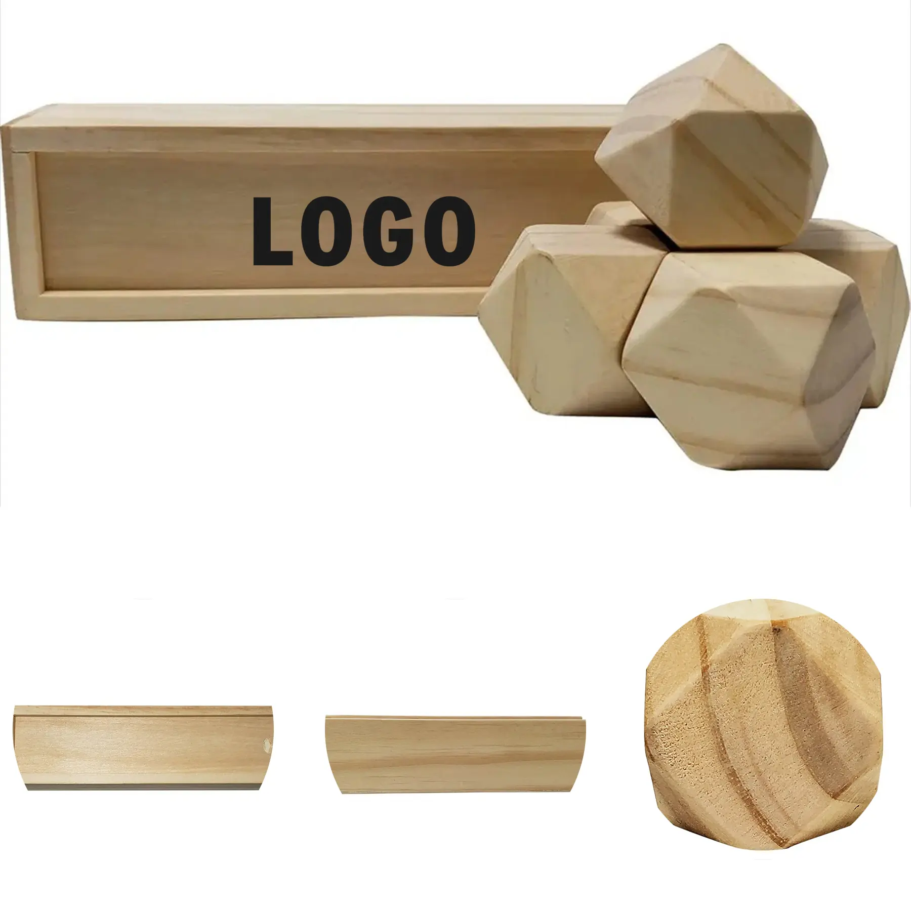 Custom Engraved Wooden Stacking Blocks for Events 2
