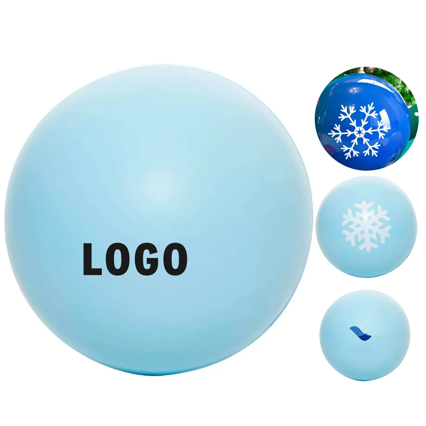 Festive Snowflake Squeeze Stress Reliever Ball 2
