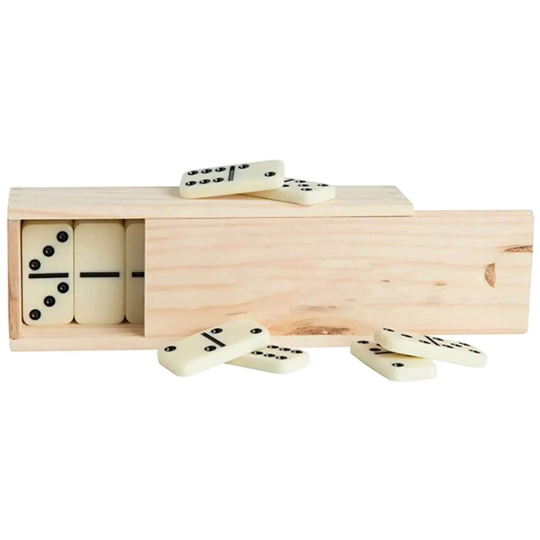 Custom Logo Dominoes Game Wooden Box Set