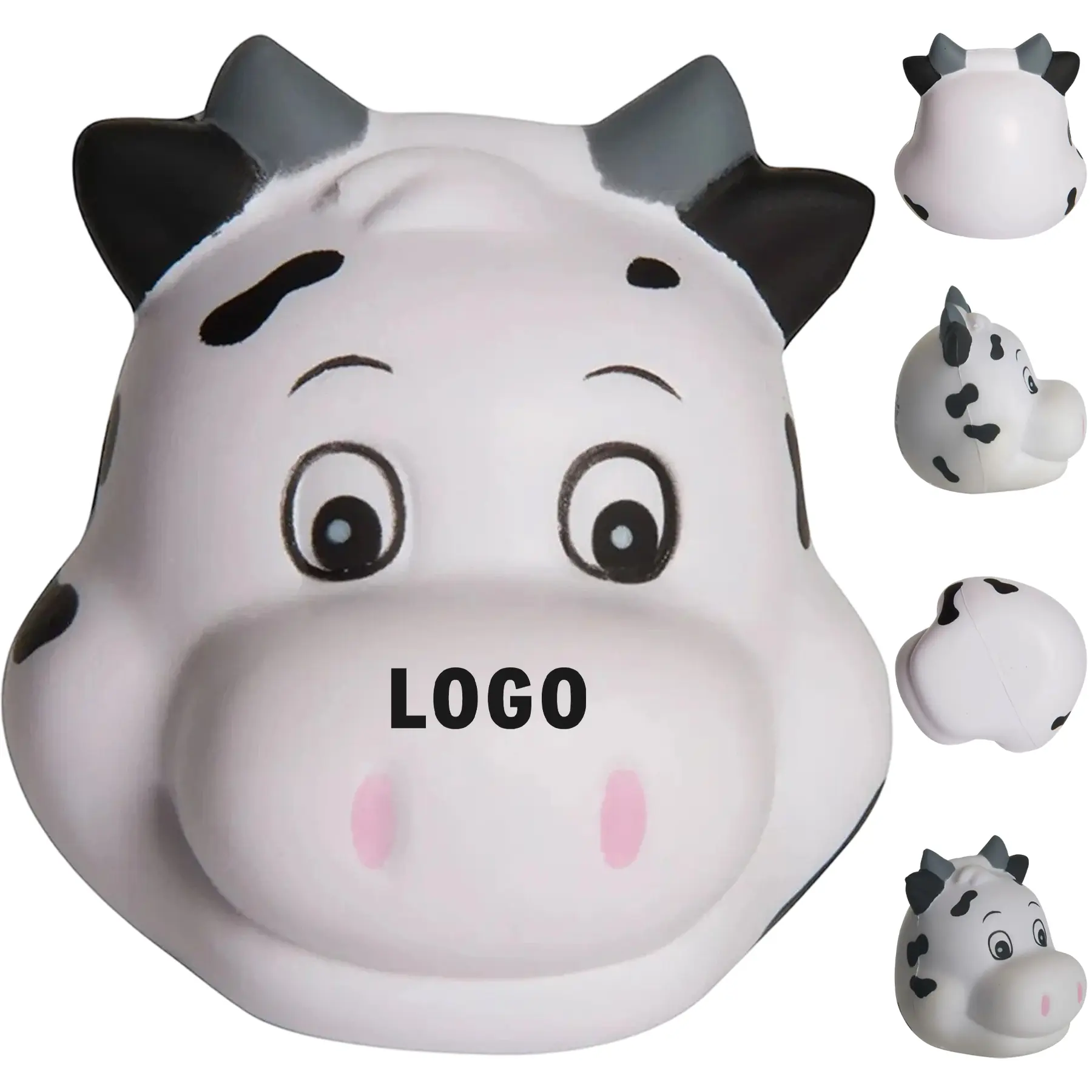 Playful Cow Squeeze Stress Toy Custom Logo 2