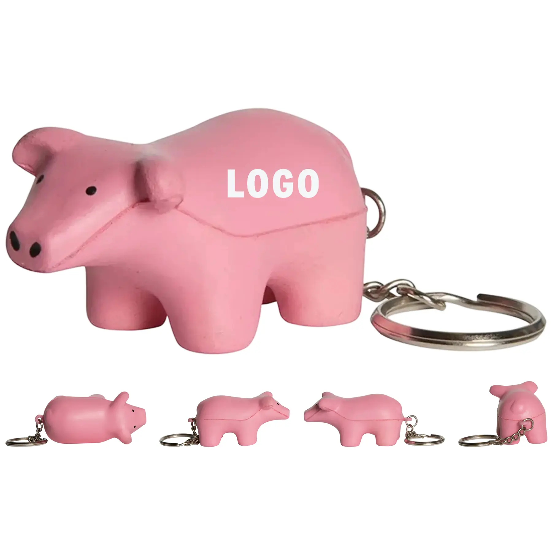 Adorable Pig Stress Squeeze Keychain Toy 2