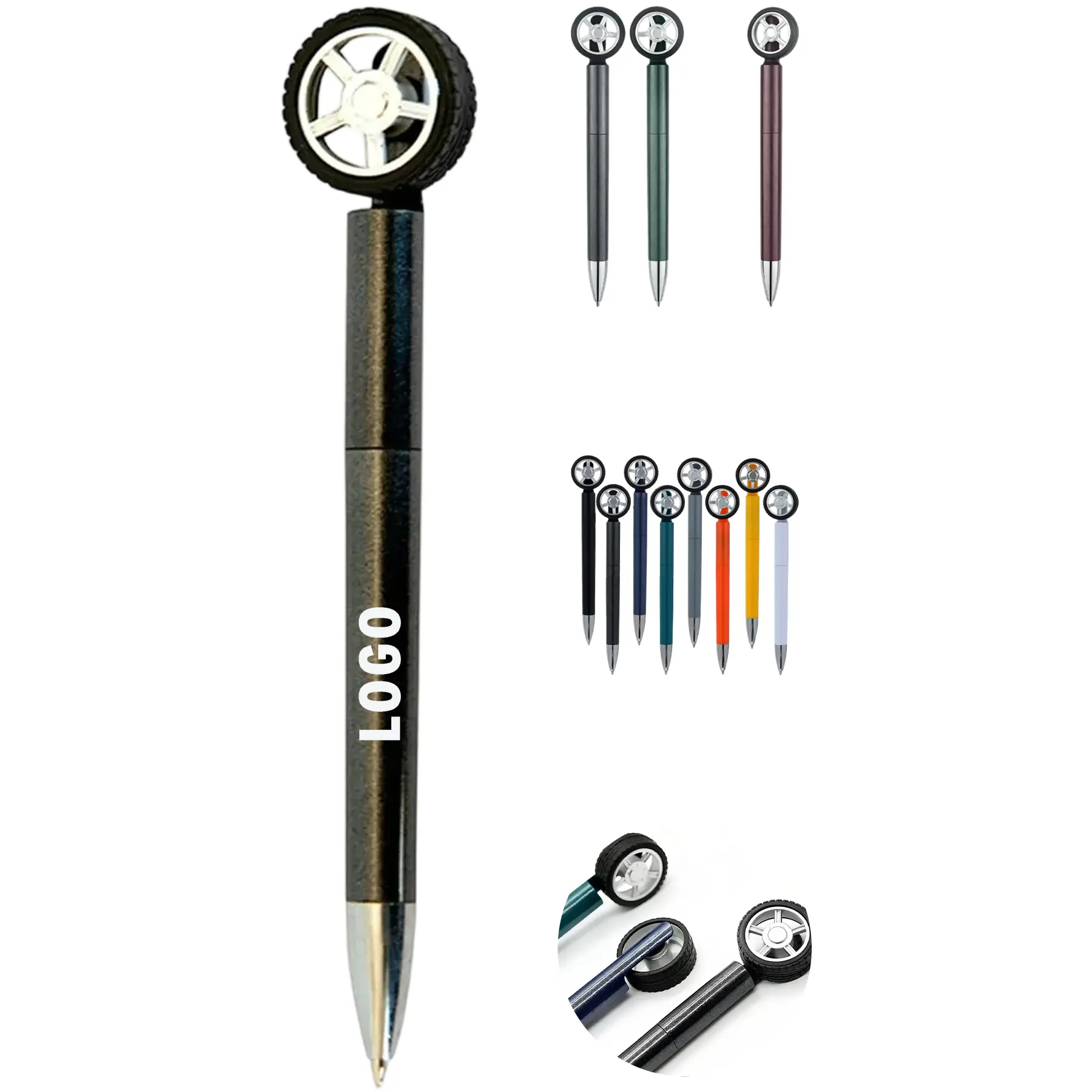 Custom Logo Tire Ballpoint Pen 2