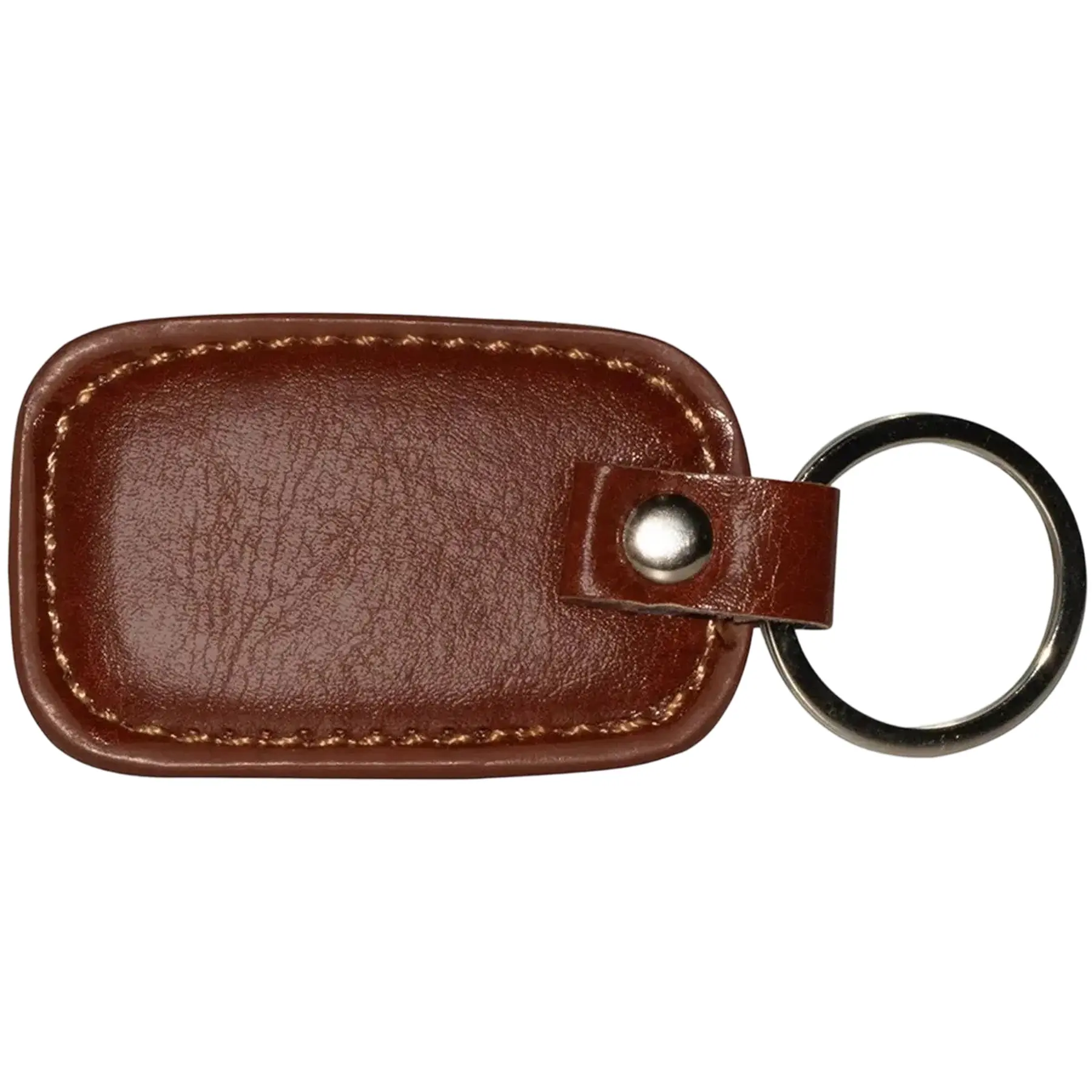 Faux Leather Rectangle Keychain