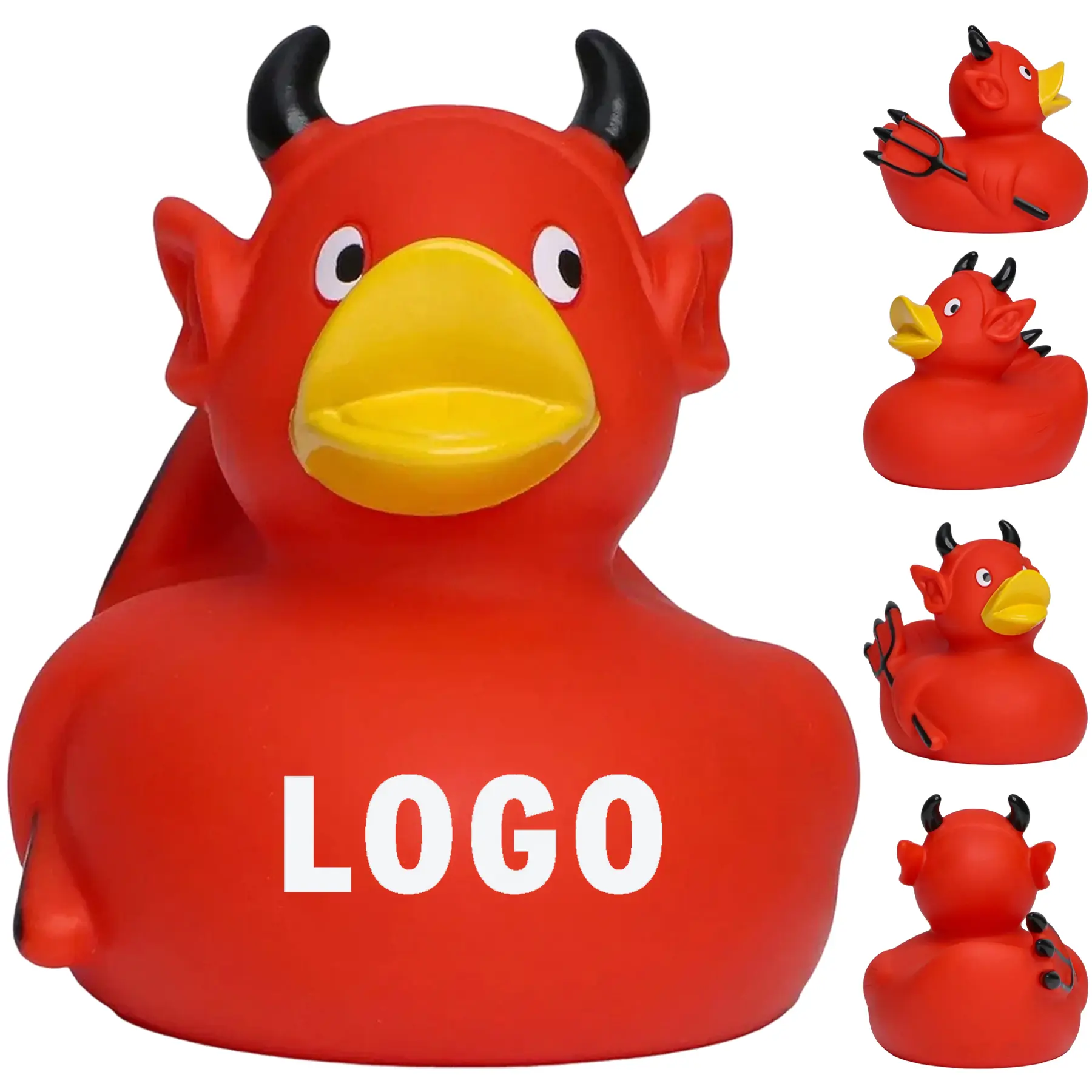 Custom Rubber Devil Duck for Corporate Events Promotional Giveaways 2