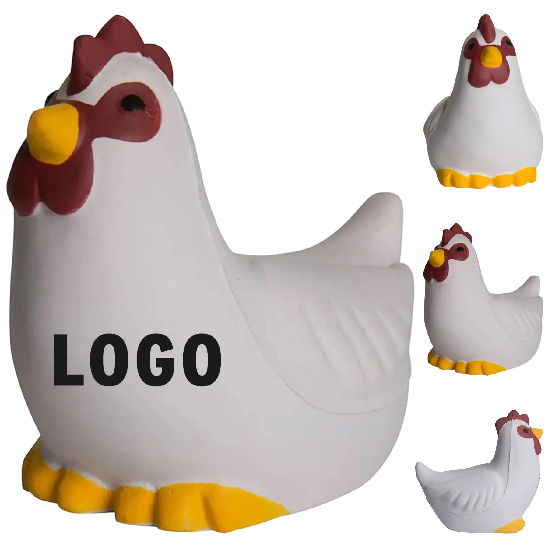 Customizable Chicken Squeeze Stress Toy for Promotions 2
