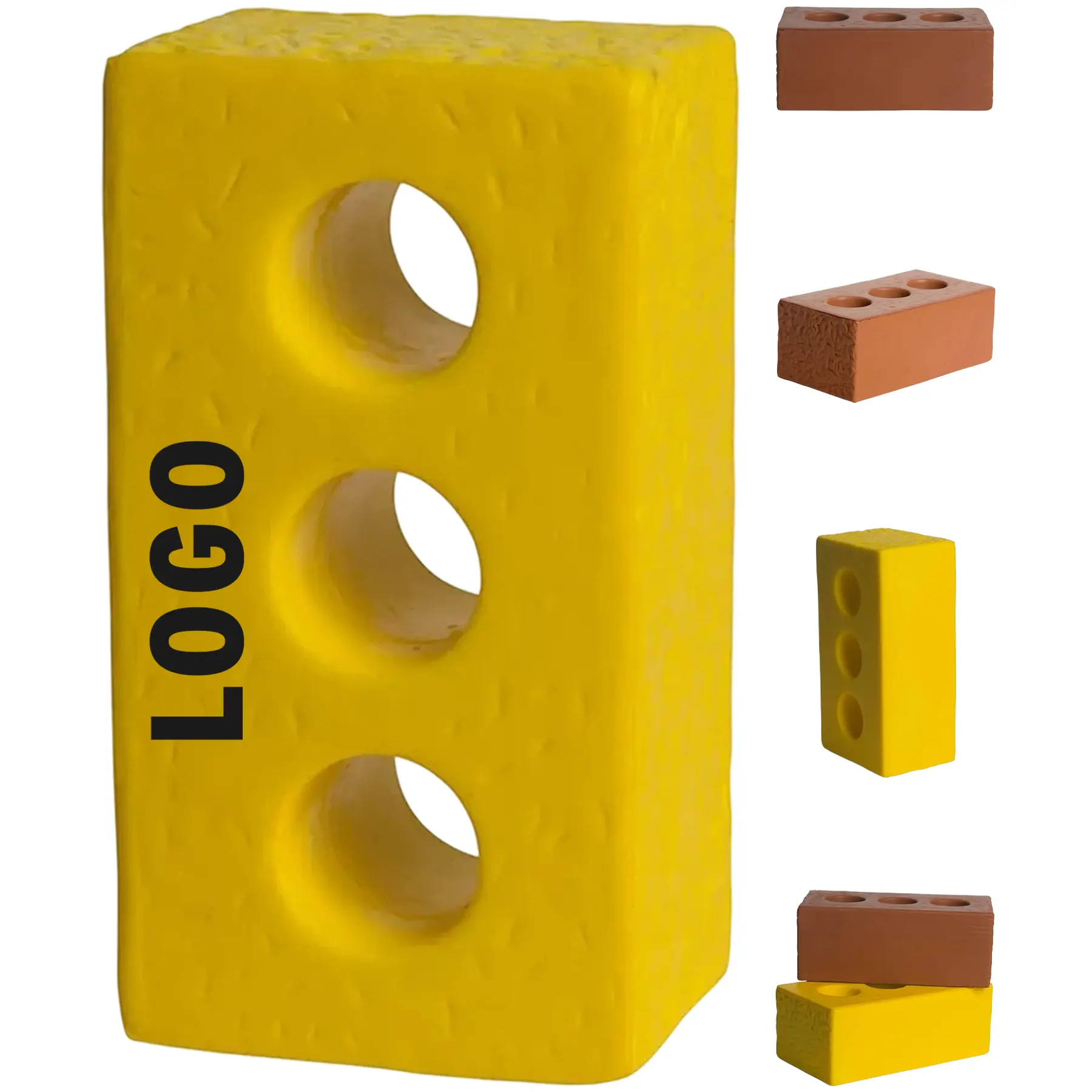 Personalized Construction Brick Stress Reliever 2