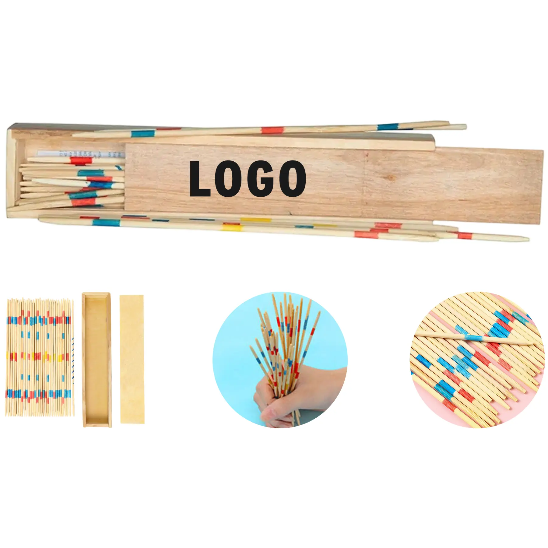 Classic Wooden Pickup Sticks Fun Game 2