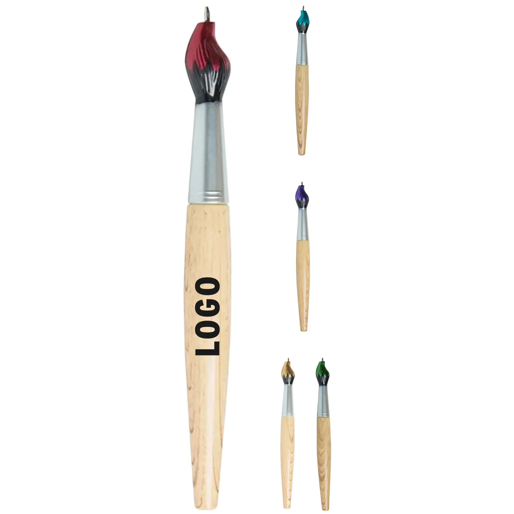 Custom Logo Paintbrush Shape Ballpoint Pen Promotional Gifts 2