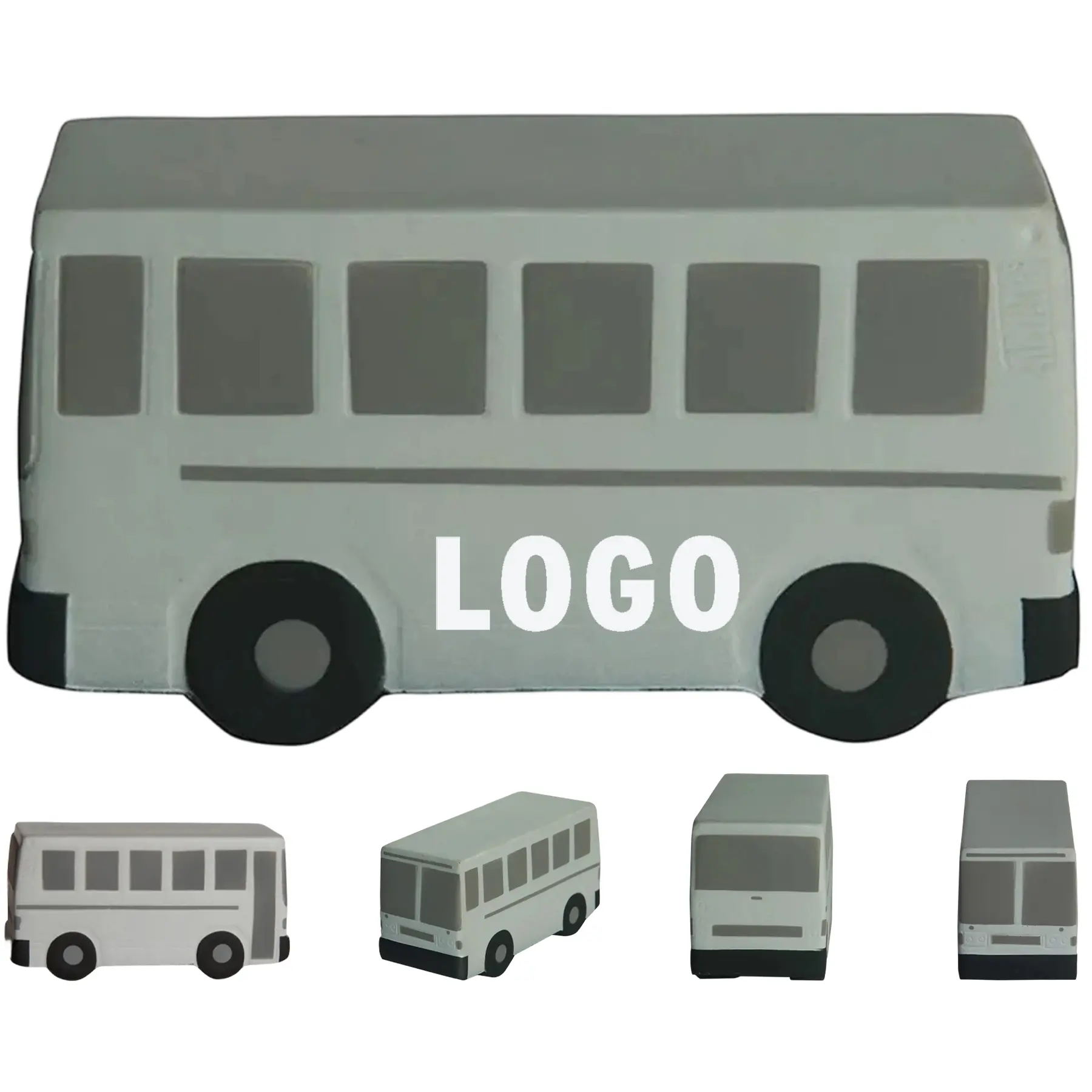 Custom Logo Shuttle Bus Squeeze Toy 2