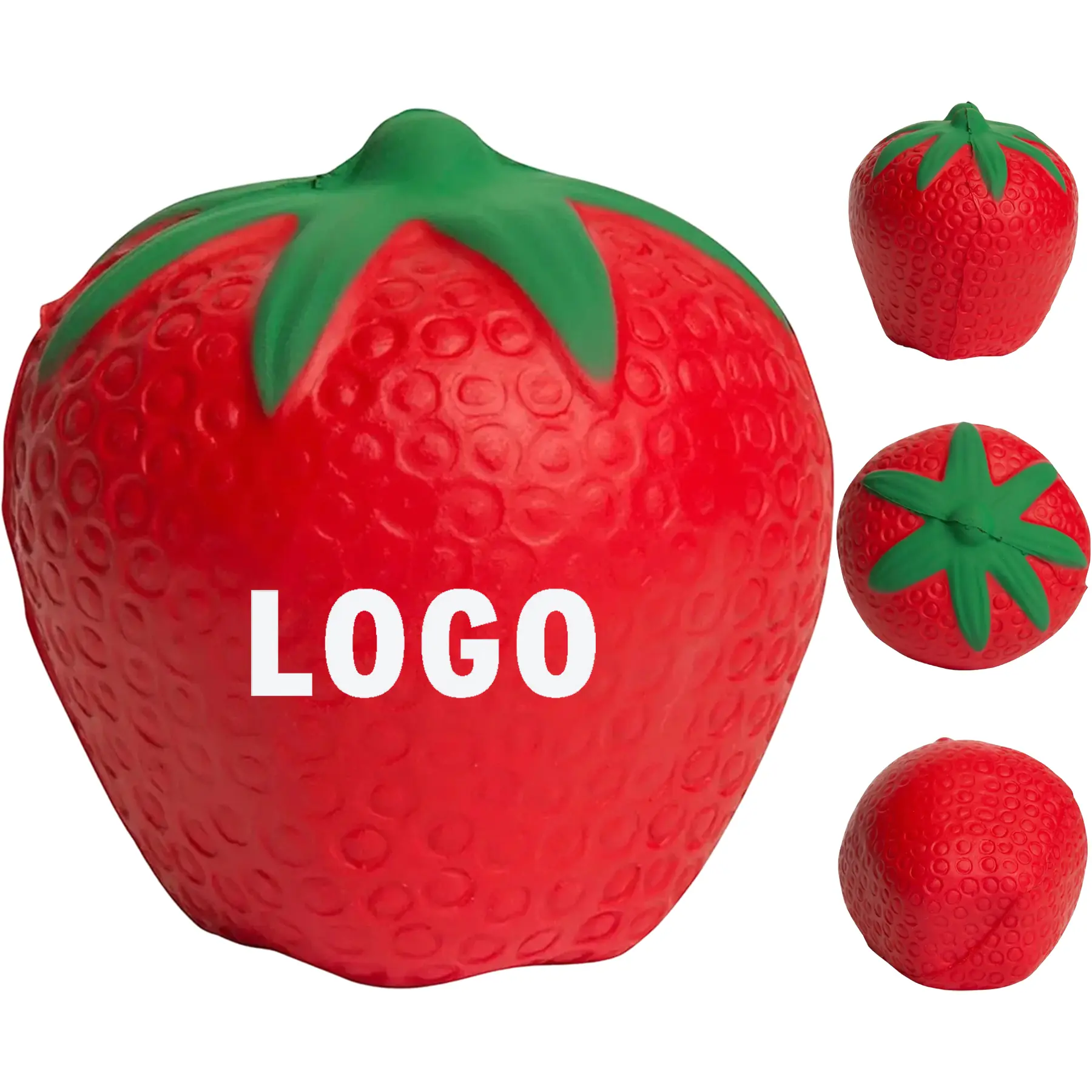 Customizable Strawberry Squeeze Stress Ball for Promotions 2