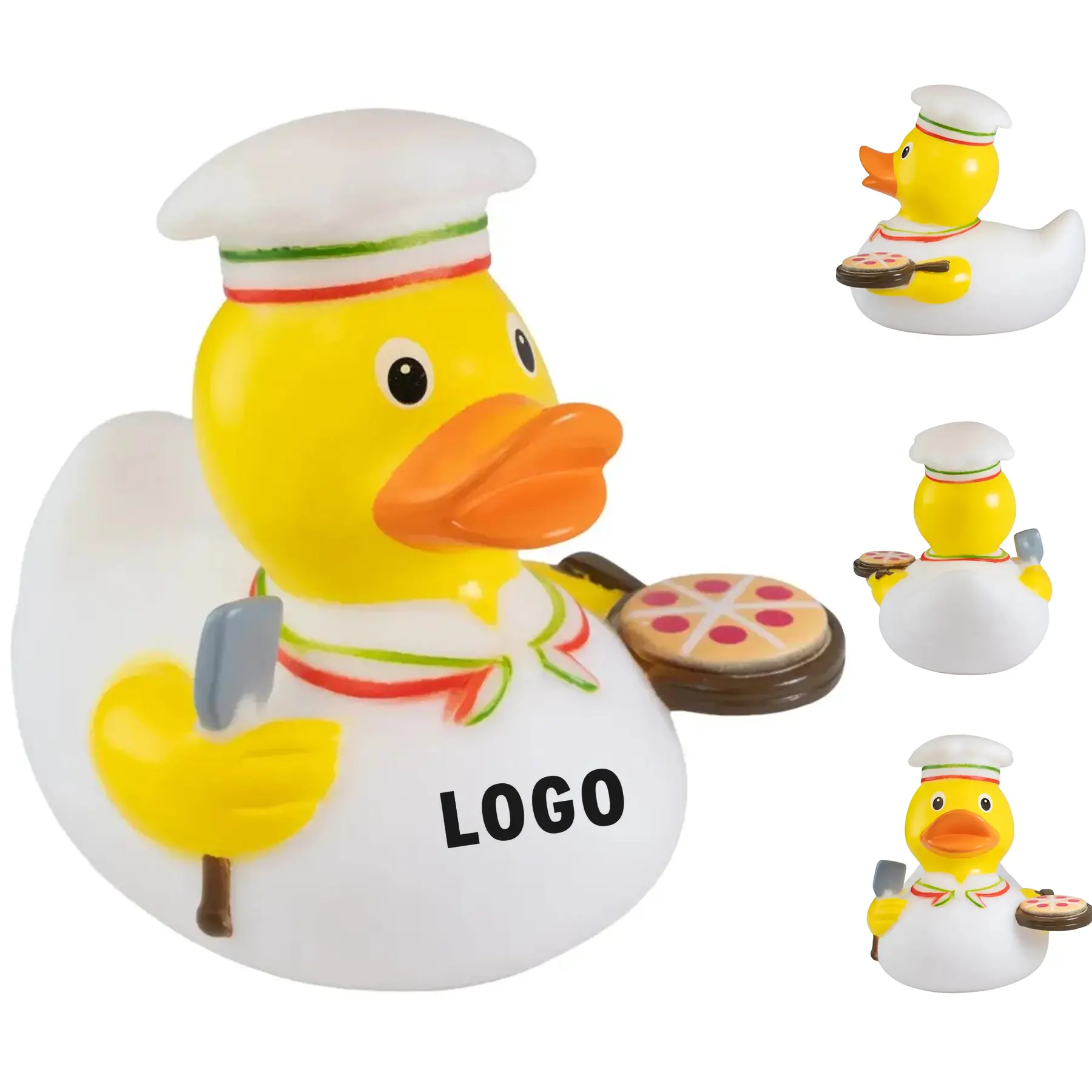 Custom Pizza Chef Rubber Duck for Promotional Gifts 2