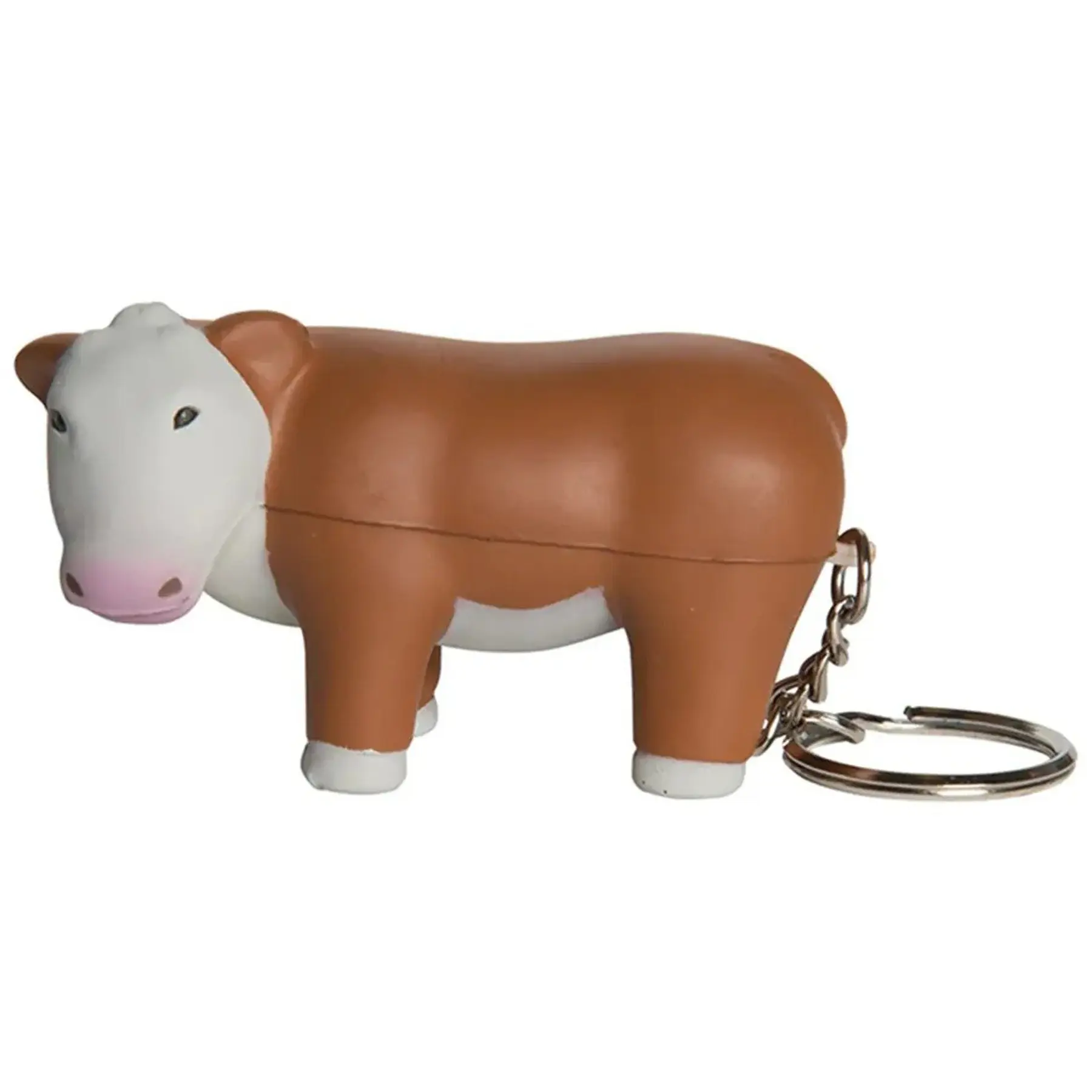 Cow Shaped Stress Ball Keychain