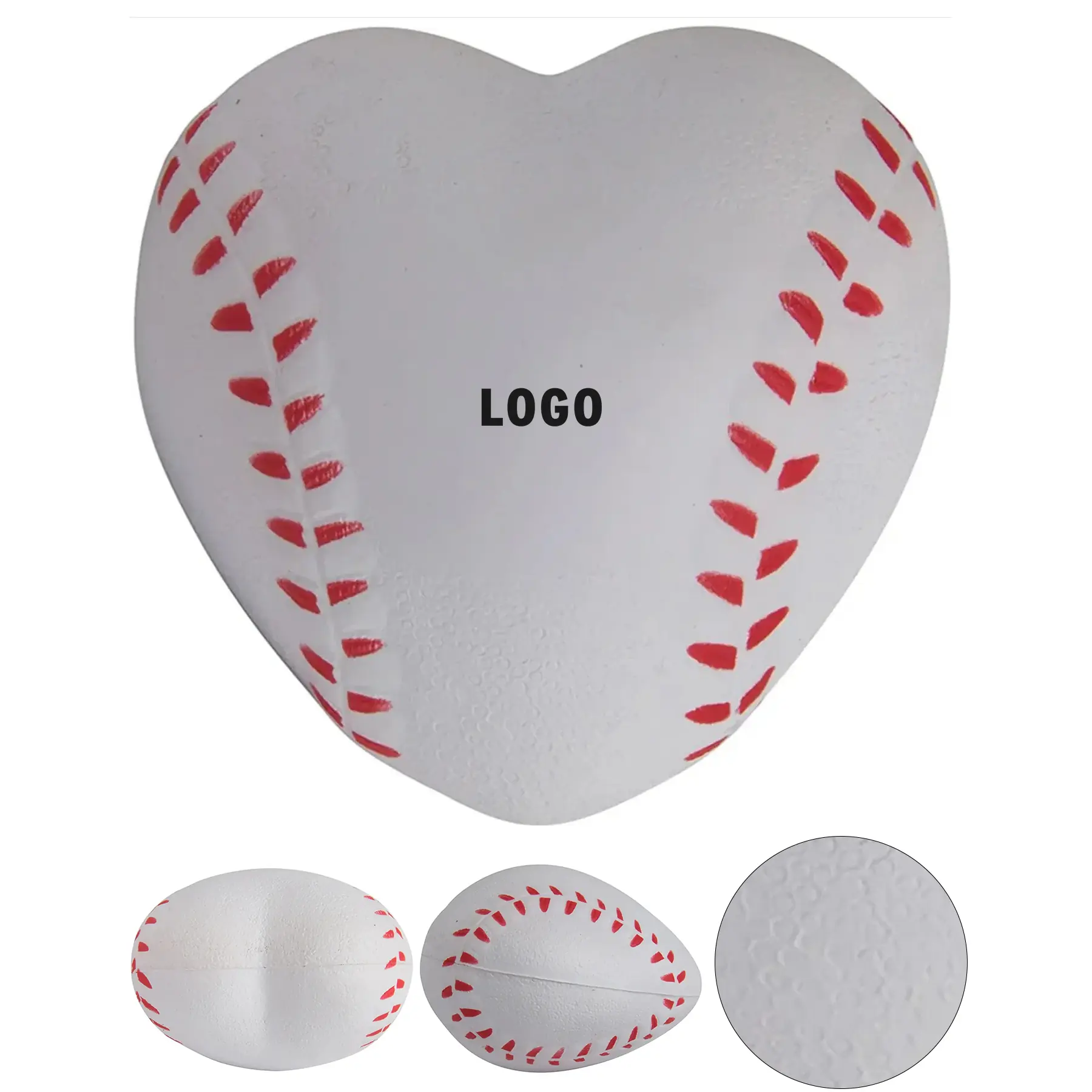 Custom Baseball Heart Stress Ball 2