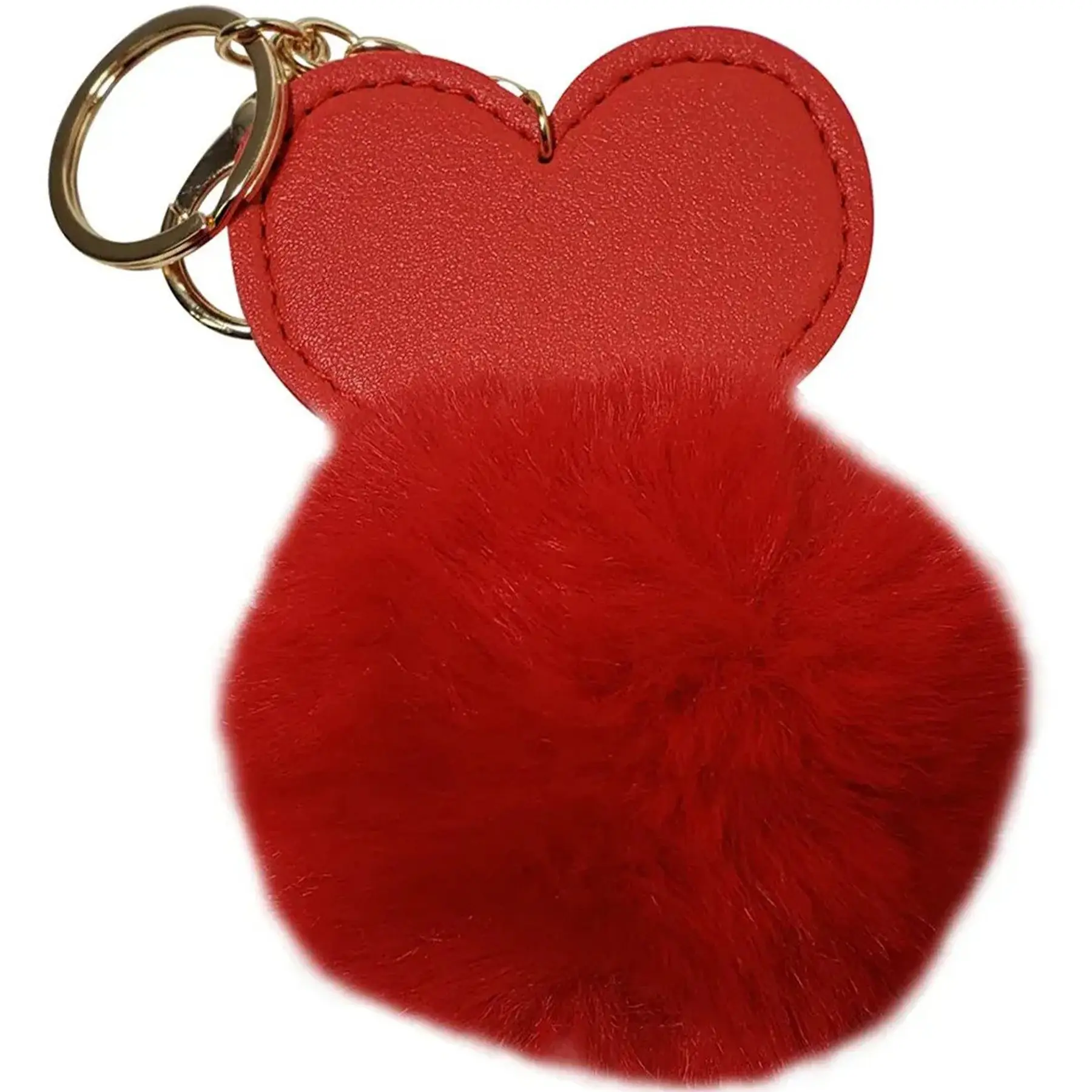 Soft Heart Shape Keychain Charm