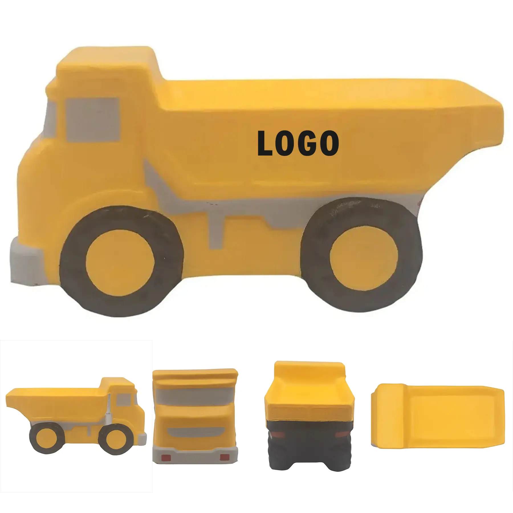 Personalized Yellow Dump Truck Stress Ball 2