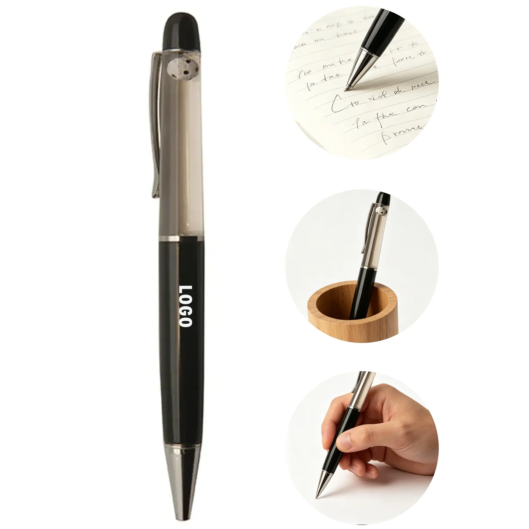 Soccer Themed Floating Action Pen for Custom Logos 2