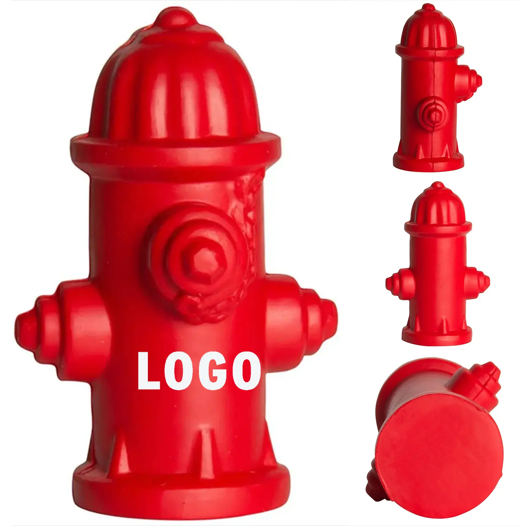 Custom Logo Squeezable Stress Ball Fire Hydrant Shape 2