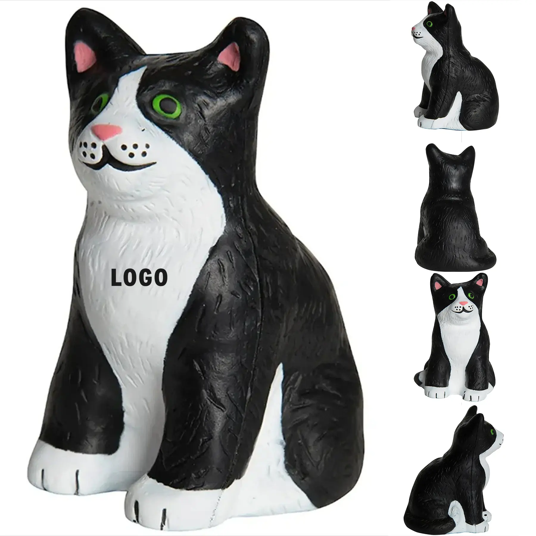 Custom Cat Shape Stress Relief Squeeze Toy Advertising Giveaway 2